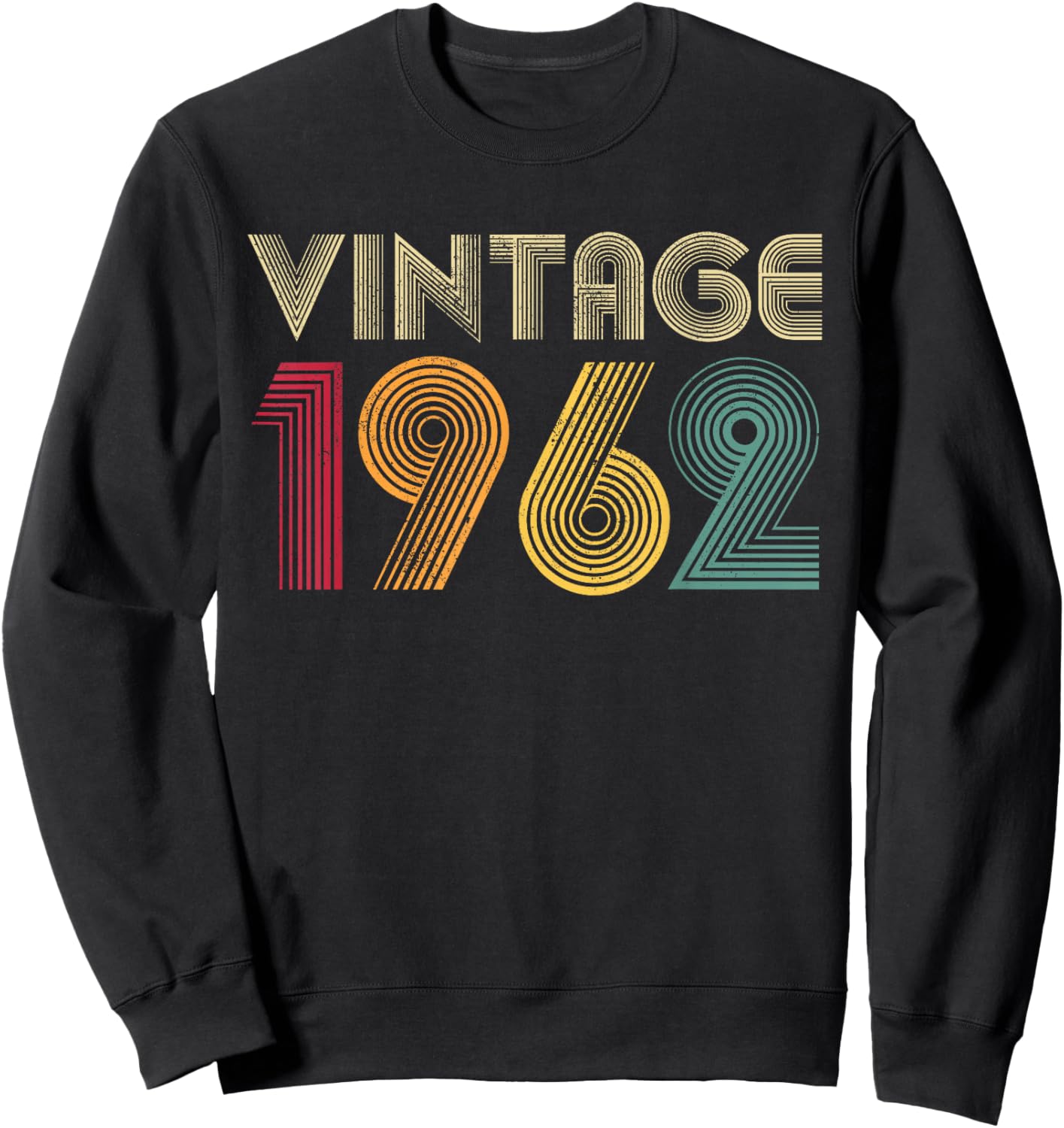 Vintage 1962 64th Birthday Gift 64 Years Old Men Women Retro Sweatshirt - Sweatshirt | Black