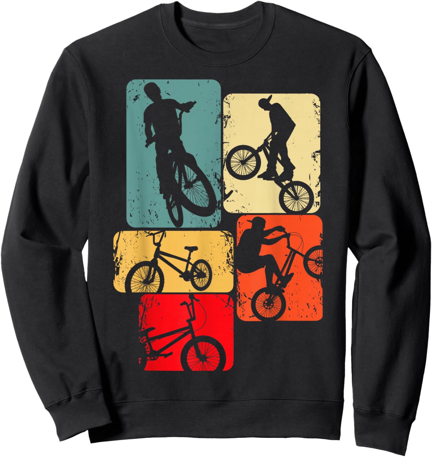 BMX Bike Bicycle Stunt Racing Kids Boys Sweatshirt - Sweatshirt | Black