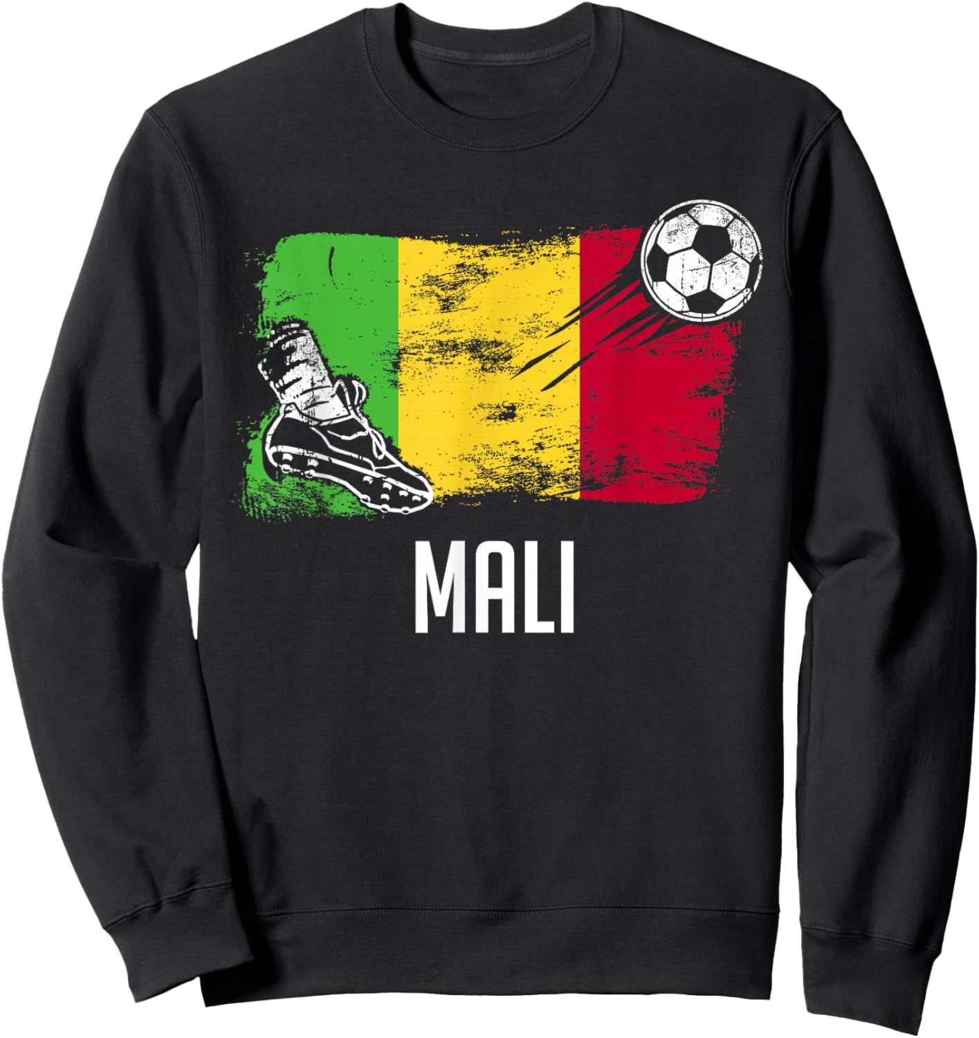 Mali Flag Jersey Malian Soccer Team Malian Sweatshirt - Sweatshirt | Black