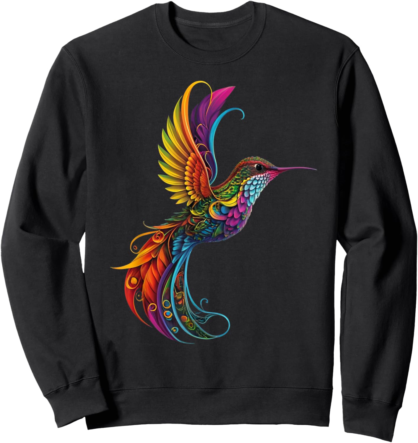 Hummingbird Native American Indian Tribal Indigenous Bird Sweatshirt - Sweatshirt | Black