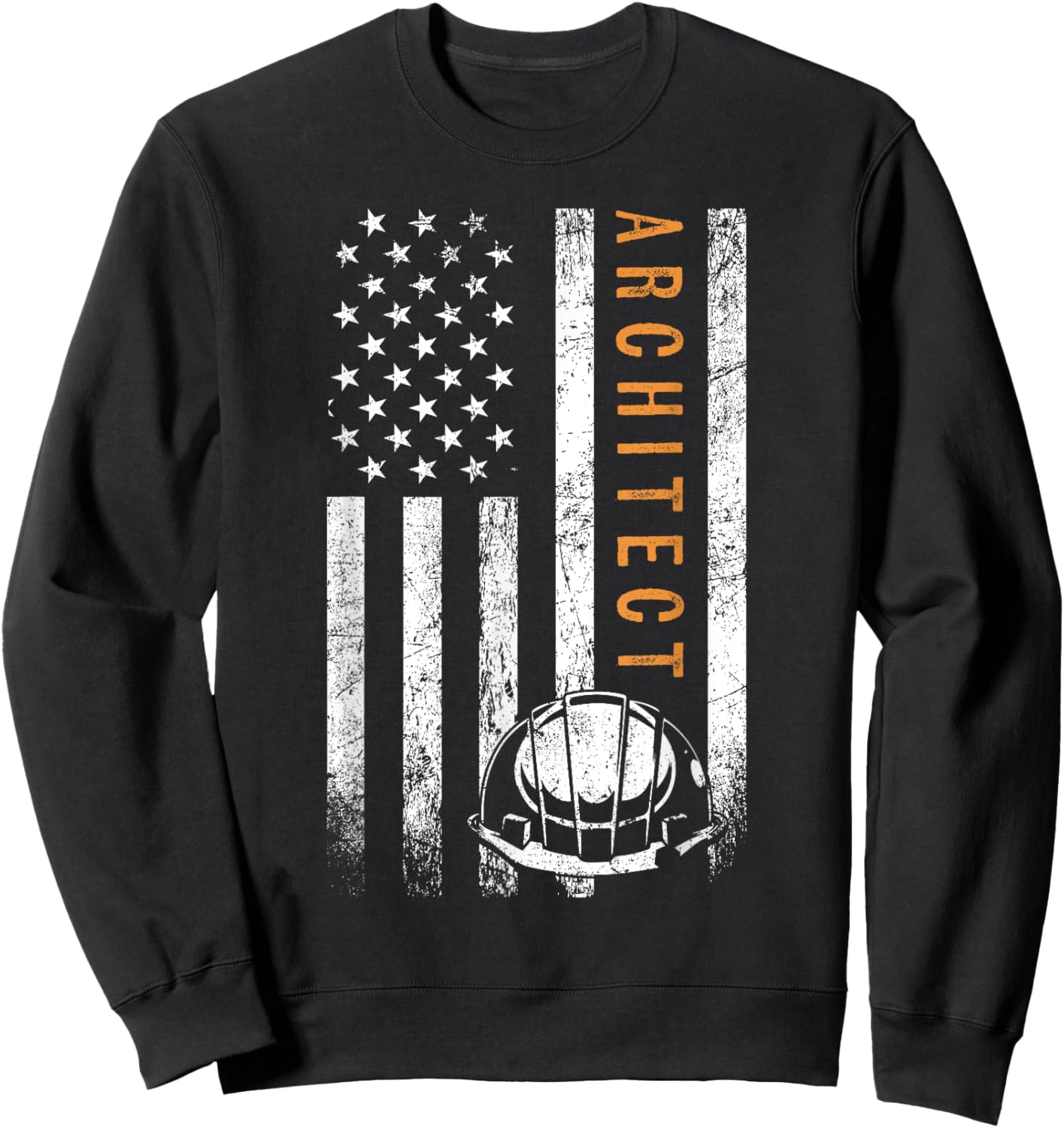Architect American Flag Design Architecture Sweatshirt - Sweatshirt | Black