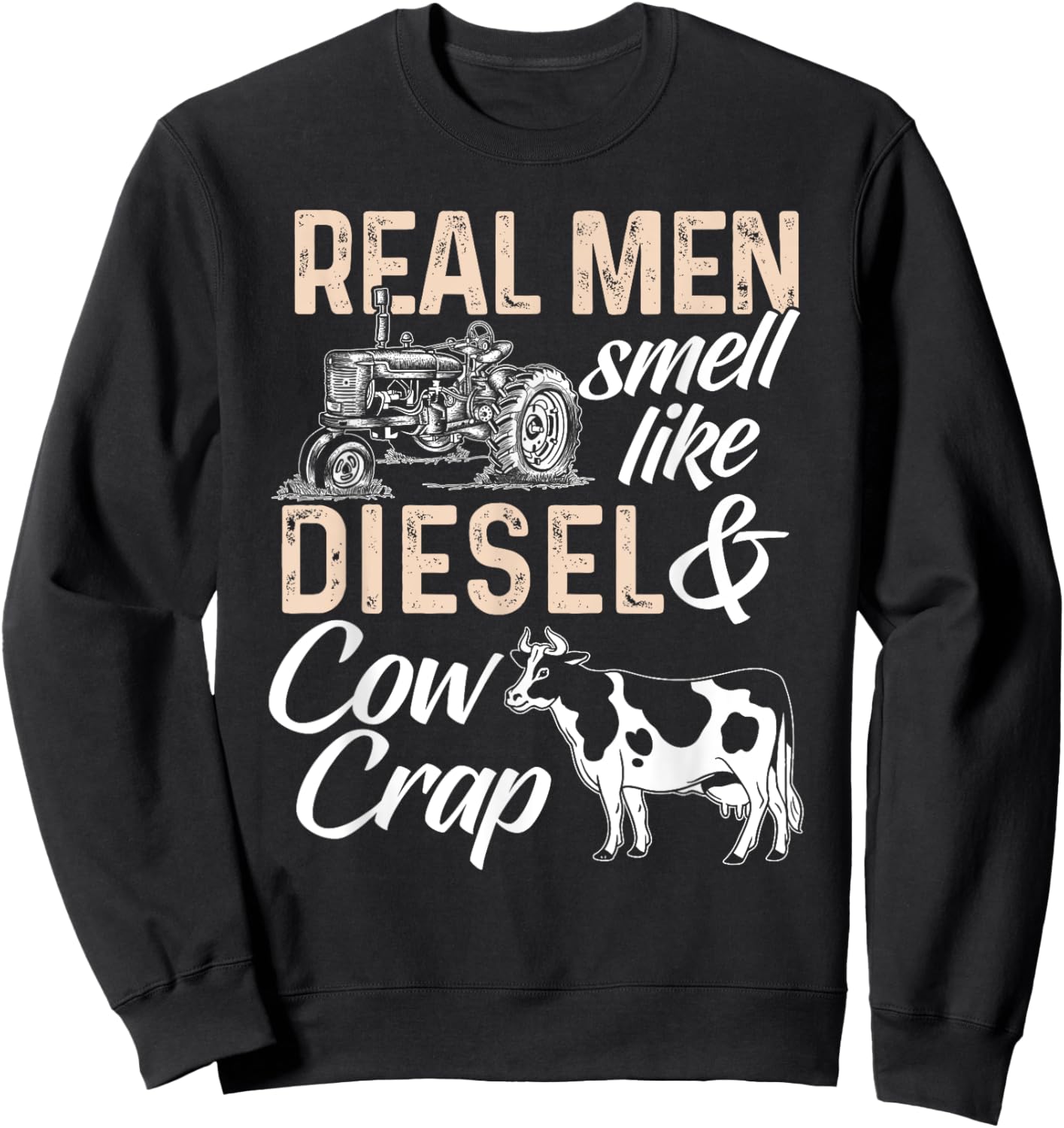 Funny Farmer Shirt Men Tractor Boys Tractor Lover Rancher Sweatshirt - Sweatshirt | Black