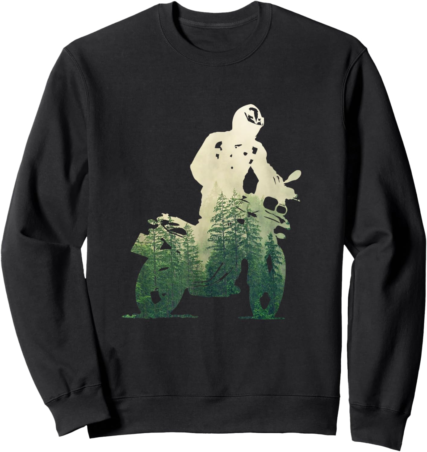World Travel Motorbike Adventure Shop Adventure Motorcycle Biker Off Road Rider Forest Travel Sweatshirt - Sweatshirt | Black