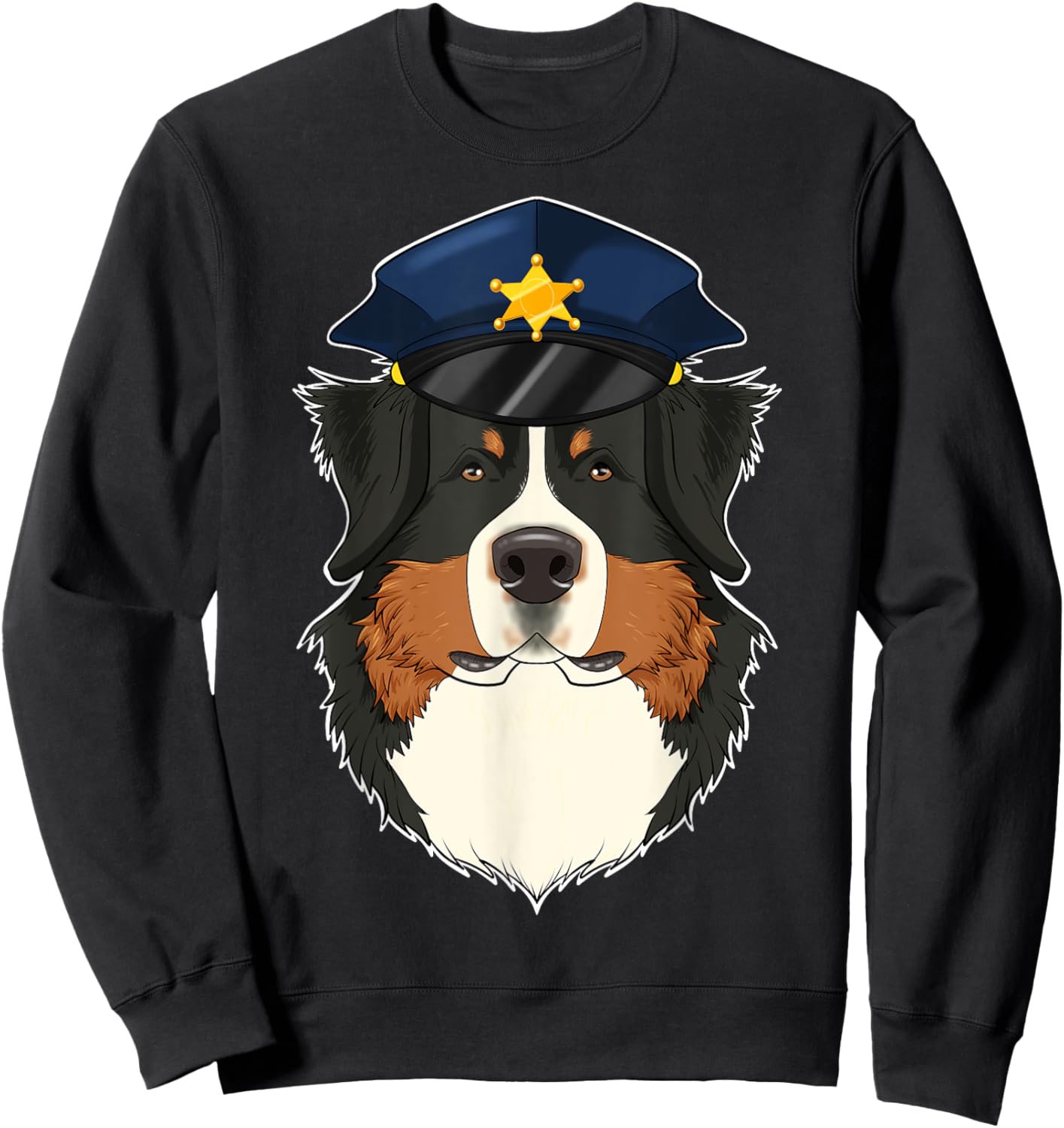 Canine Handler I Police Dog I Police Bernese Mountain Dog Sweatshirt - Sweatshirt | Black