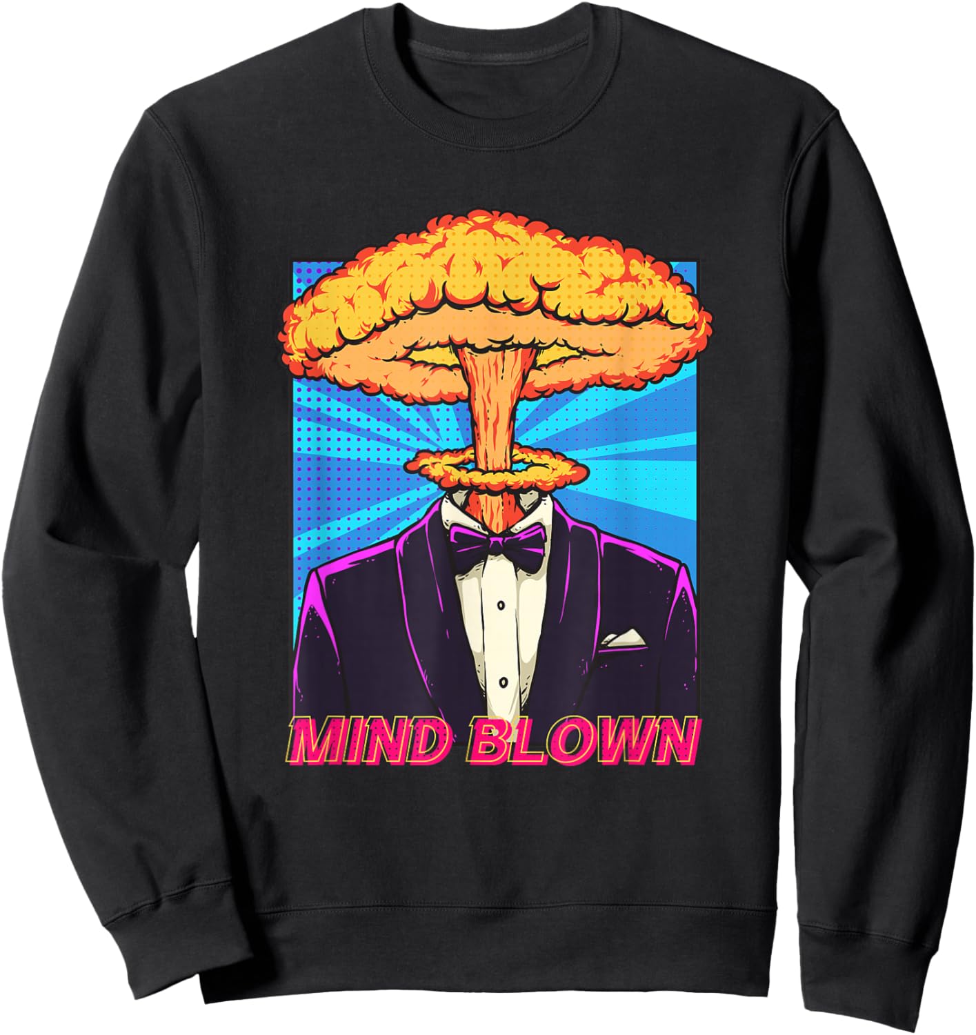 Mind Blown Pop Art Movement Exploding Head Comic Book Lover Sweatshirt - Sweatshirt | Black