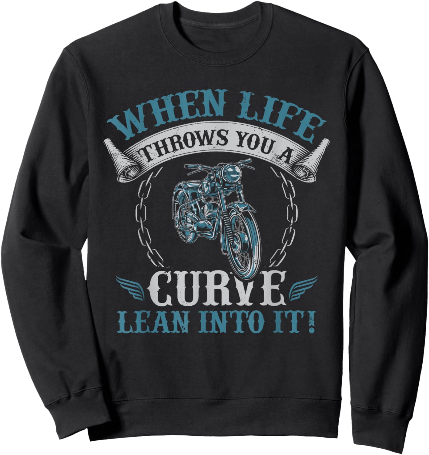 Funny Motorcycle Lover Graphic Women Men Motorcycle Rider Sweatshirt - Sweatshirt | Black