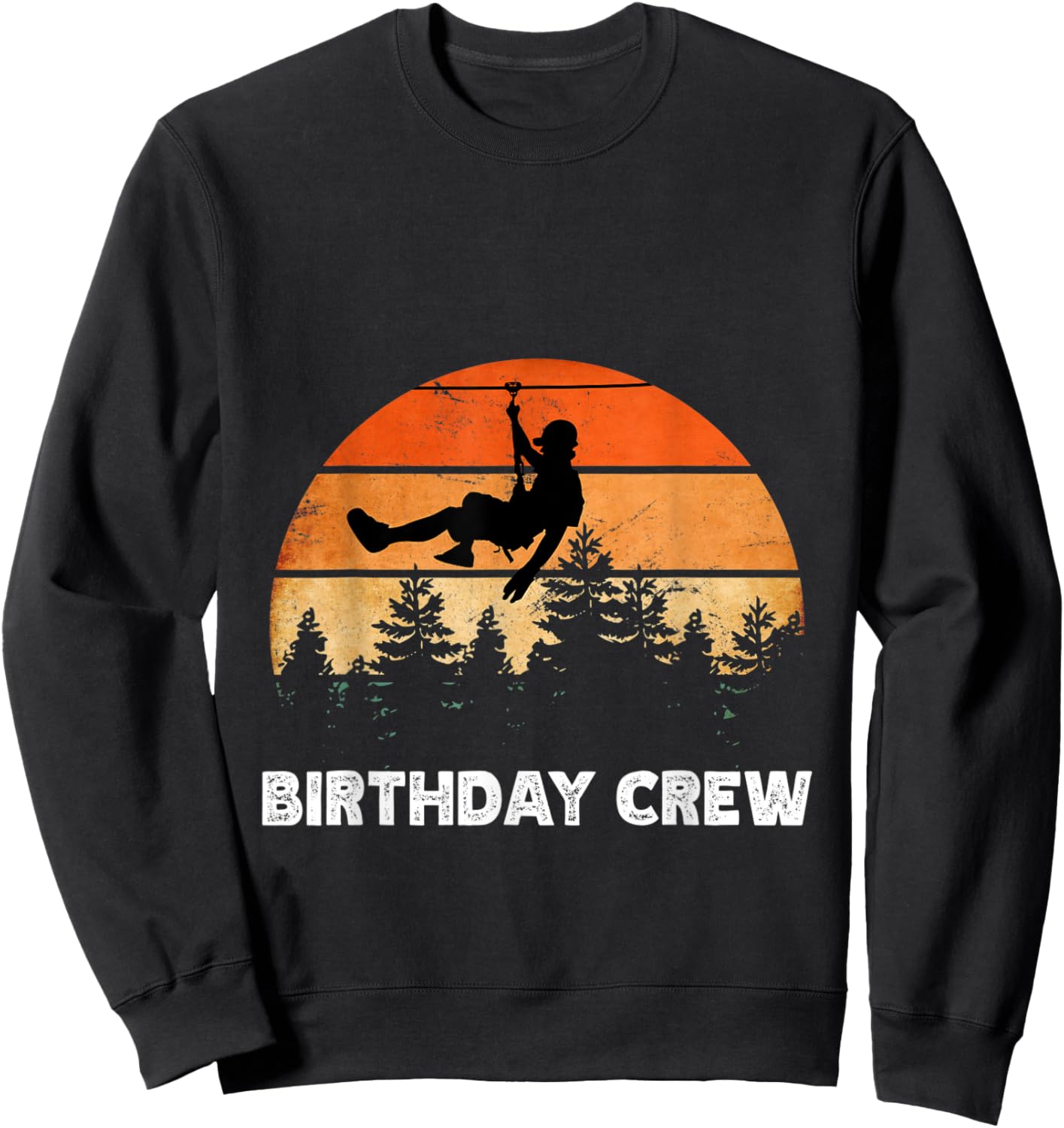 Zipline birthday party adventure matching Bop Sweatshirt - Sweatshirt | Black