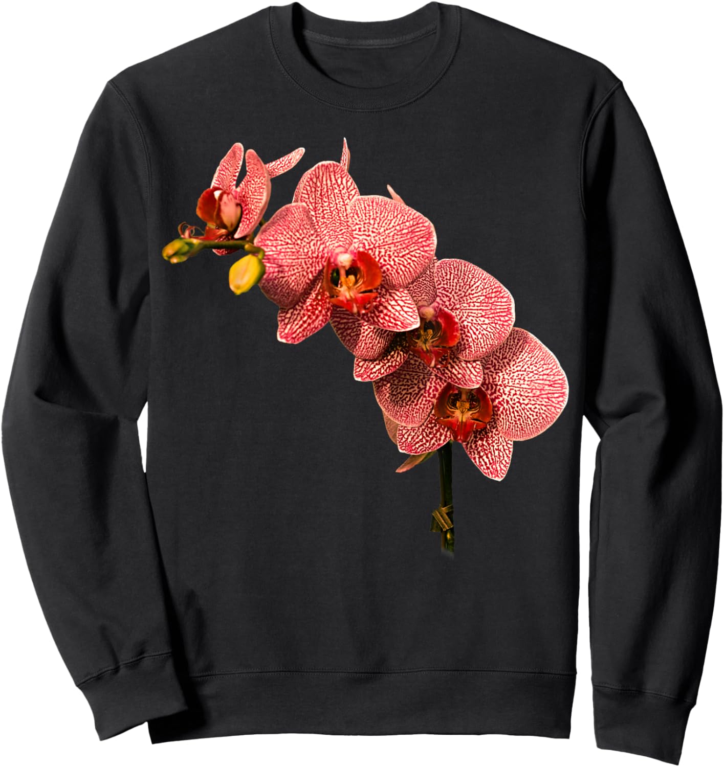 Orchid Flower Lover Beautiful & Calming Nature Sweatshirt - Sweatshirt | Black