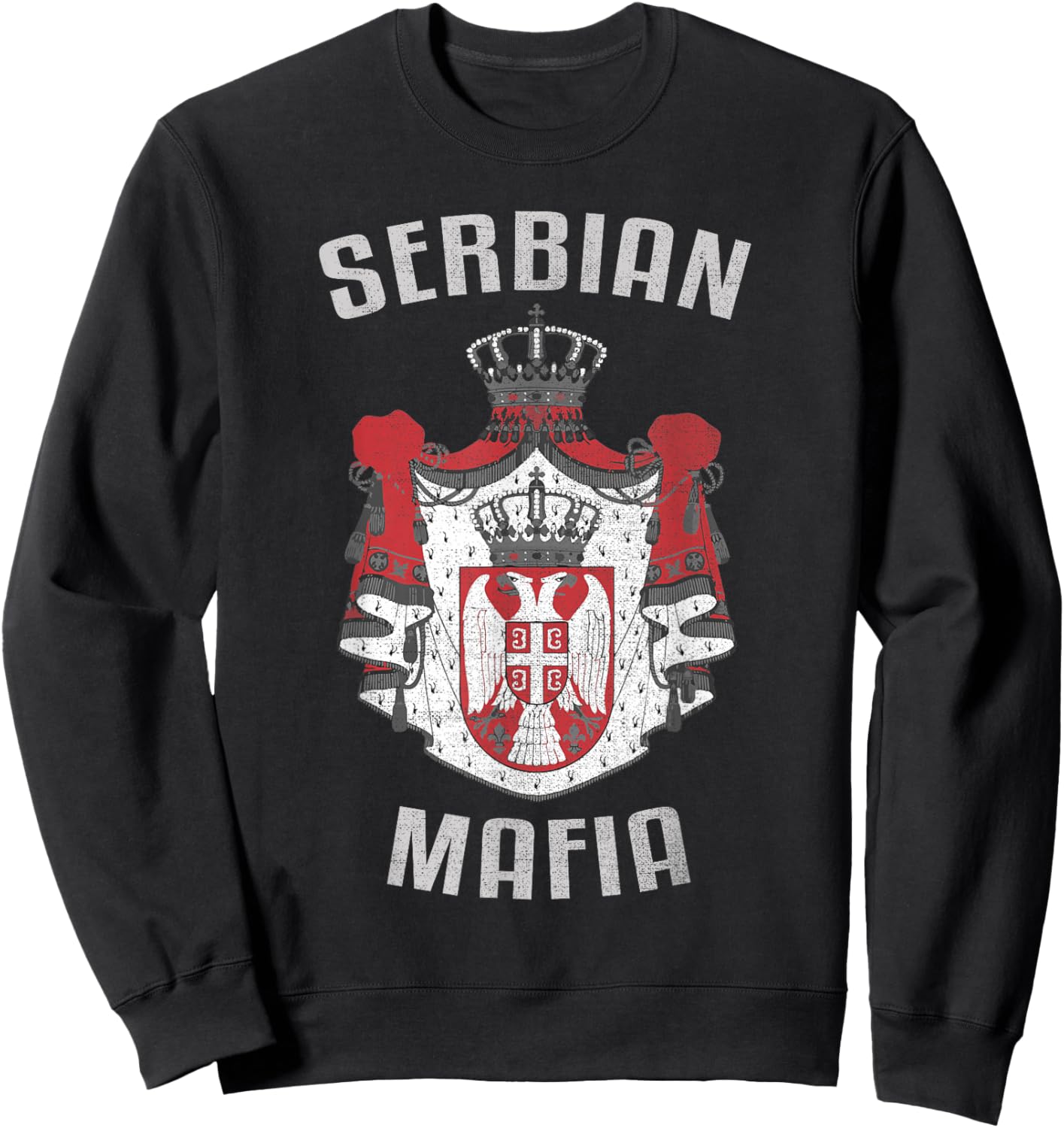 Serbian Mafia Serbia Eagle Sweatshirt - Sweatshirt | Black