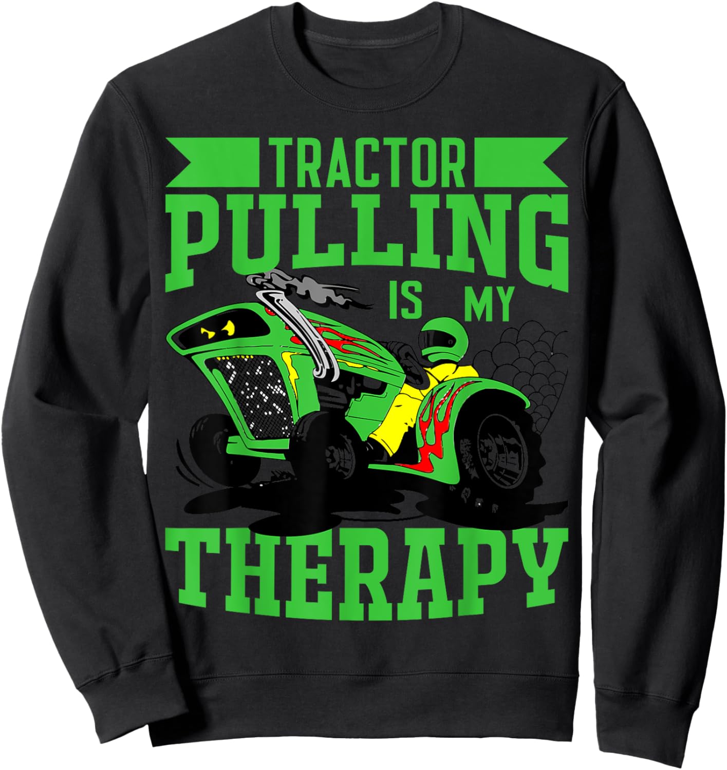 Tractor Towing Full Pull - Men's Black Small Classic Fit Short Sleeve Tractor Pulling Motorsport Sweatshirt - Sweatshirt | Black
