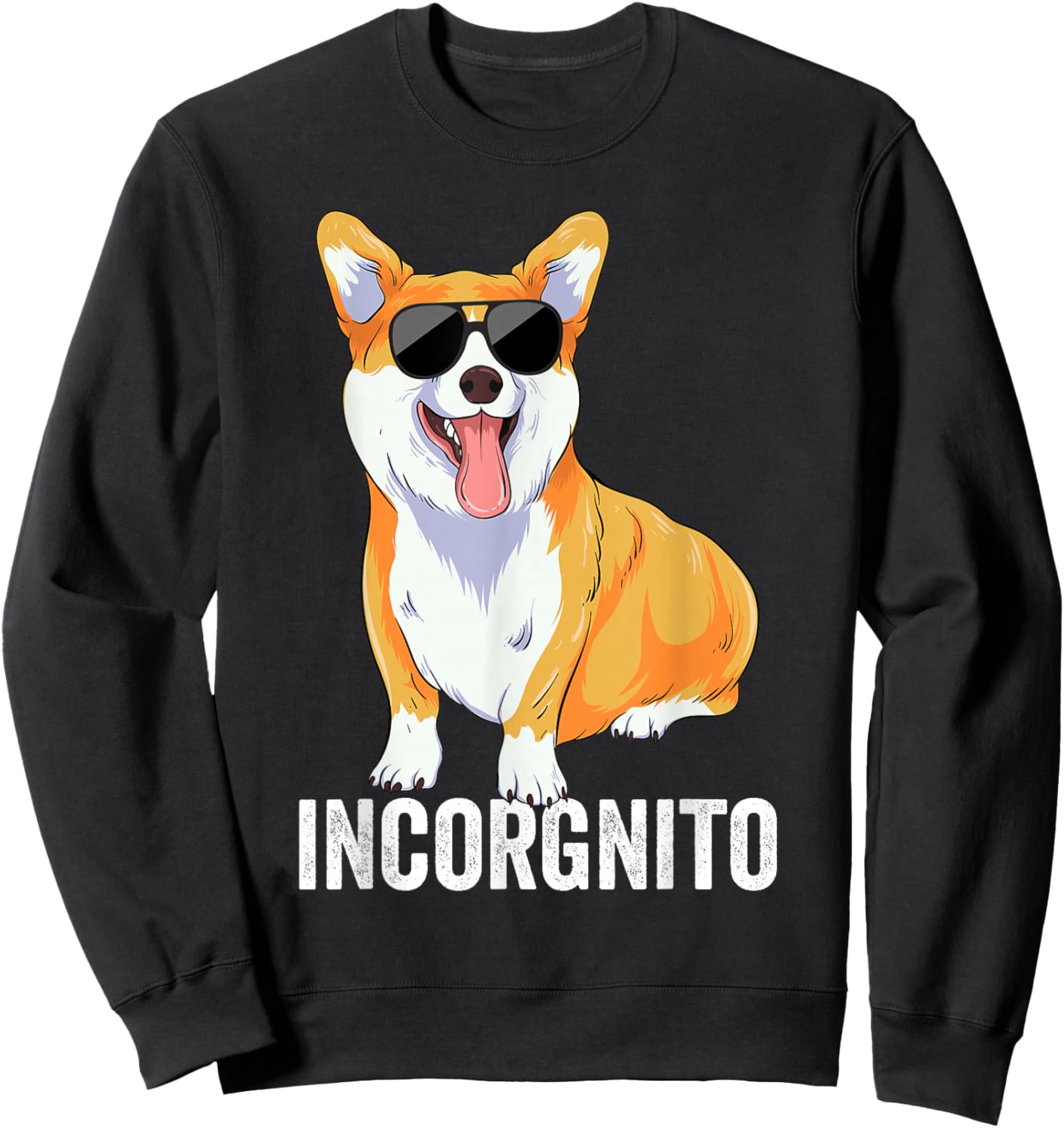 Incorgnito Pembroke Welsh Corgi Dog Lover Funny Corgi Women Kids Sweatshirt - Sweatshirt | Black
