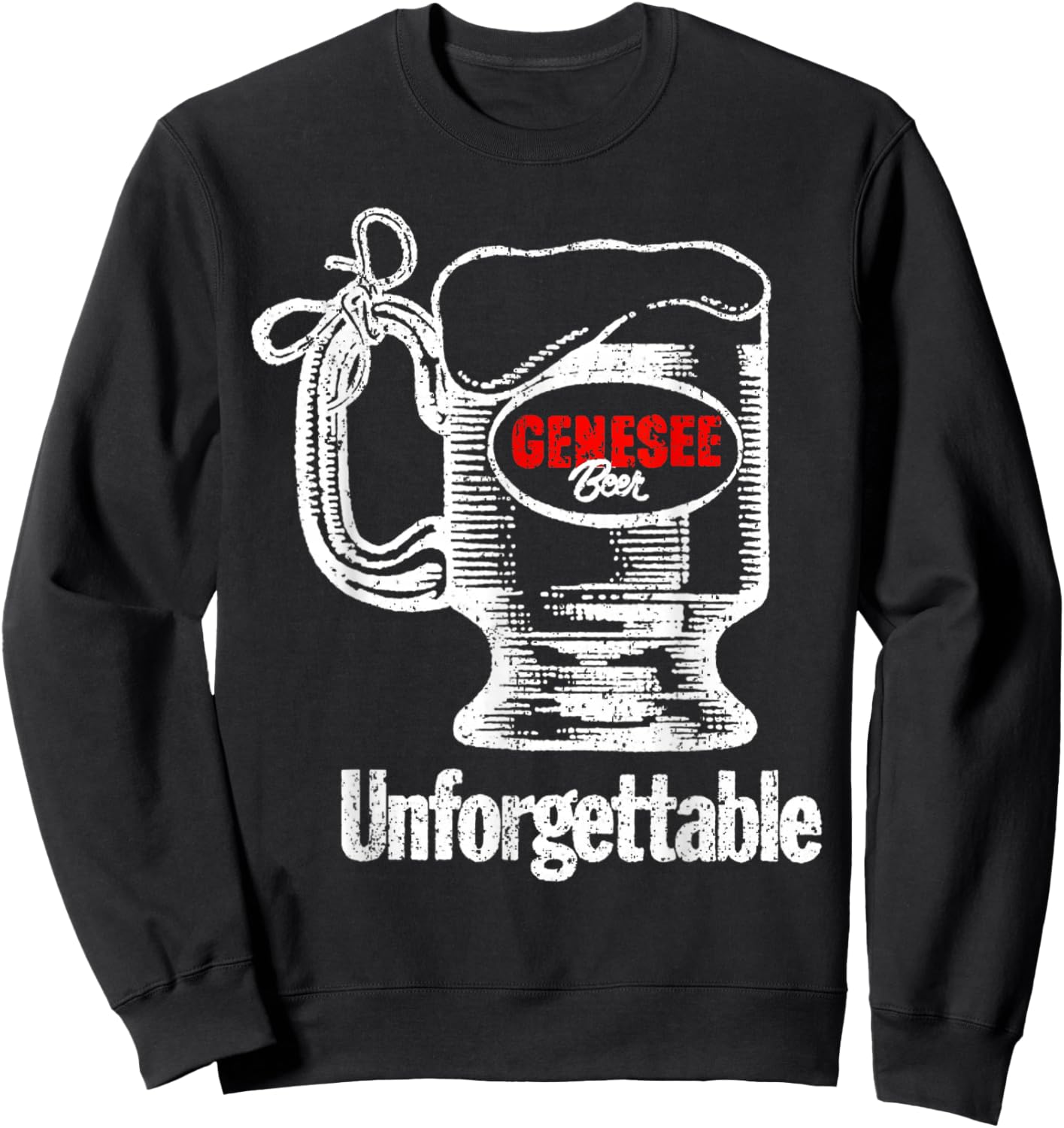 Vintage Genesee Beer Ad Sweatshirt - Sweatshirt | Black