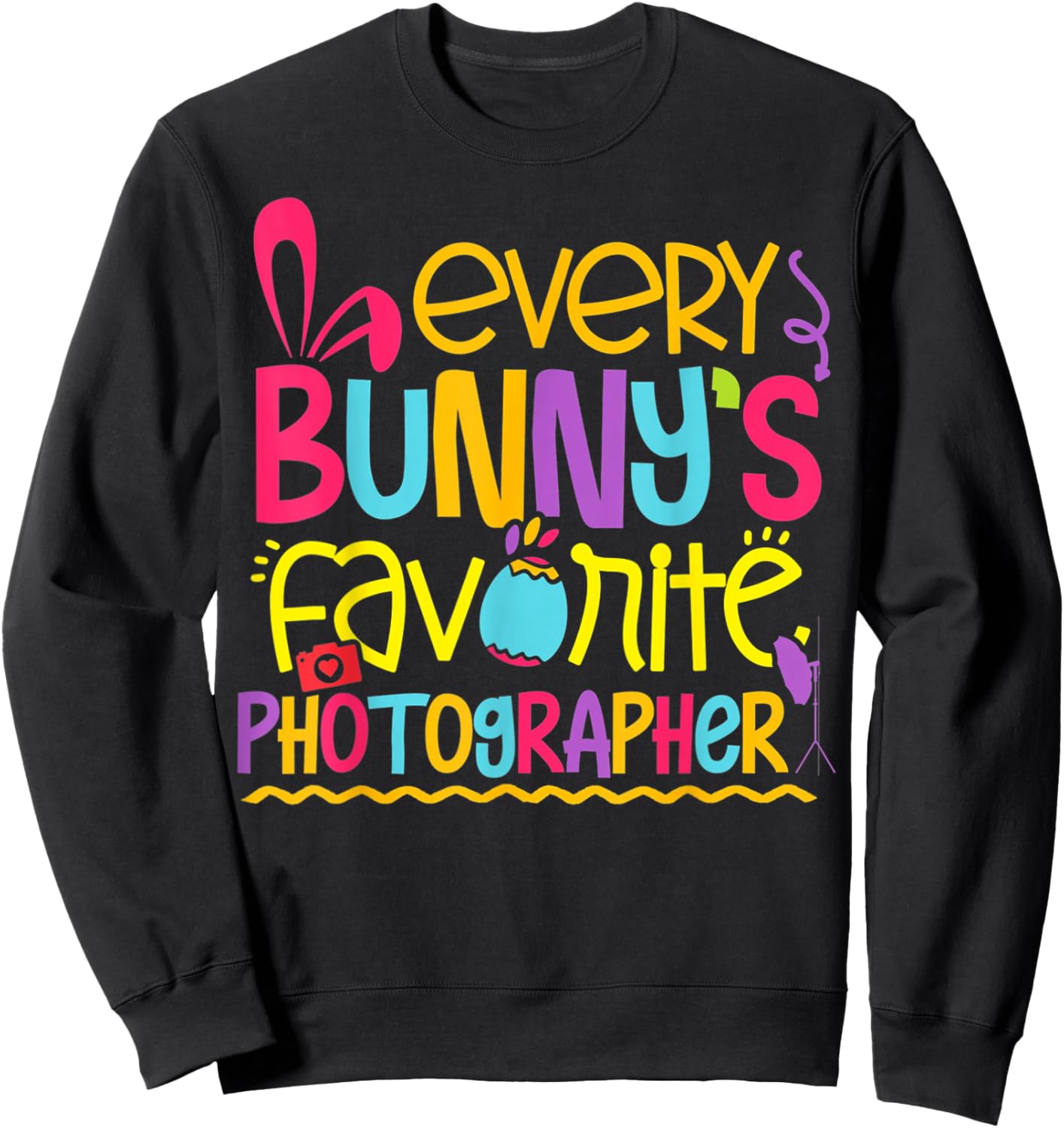 Easter Photographer Camera Photography Lovers T Shirt Sweatshirt - Sweatshirt | Black