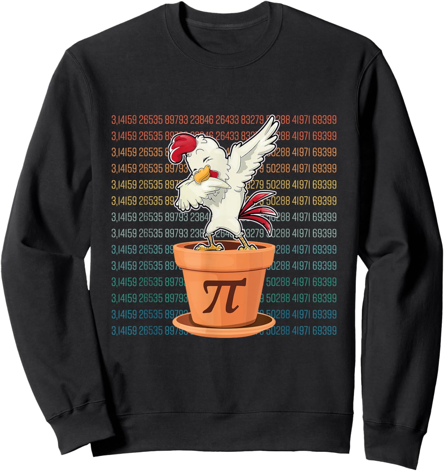 New Chicken Pot Pi Day Pie Math Lover Geek Gift 3.14 Sweatshirt - Sweatshirt | Black