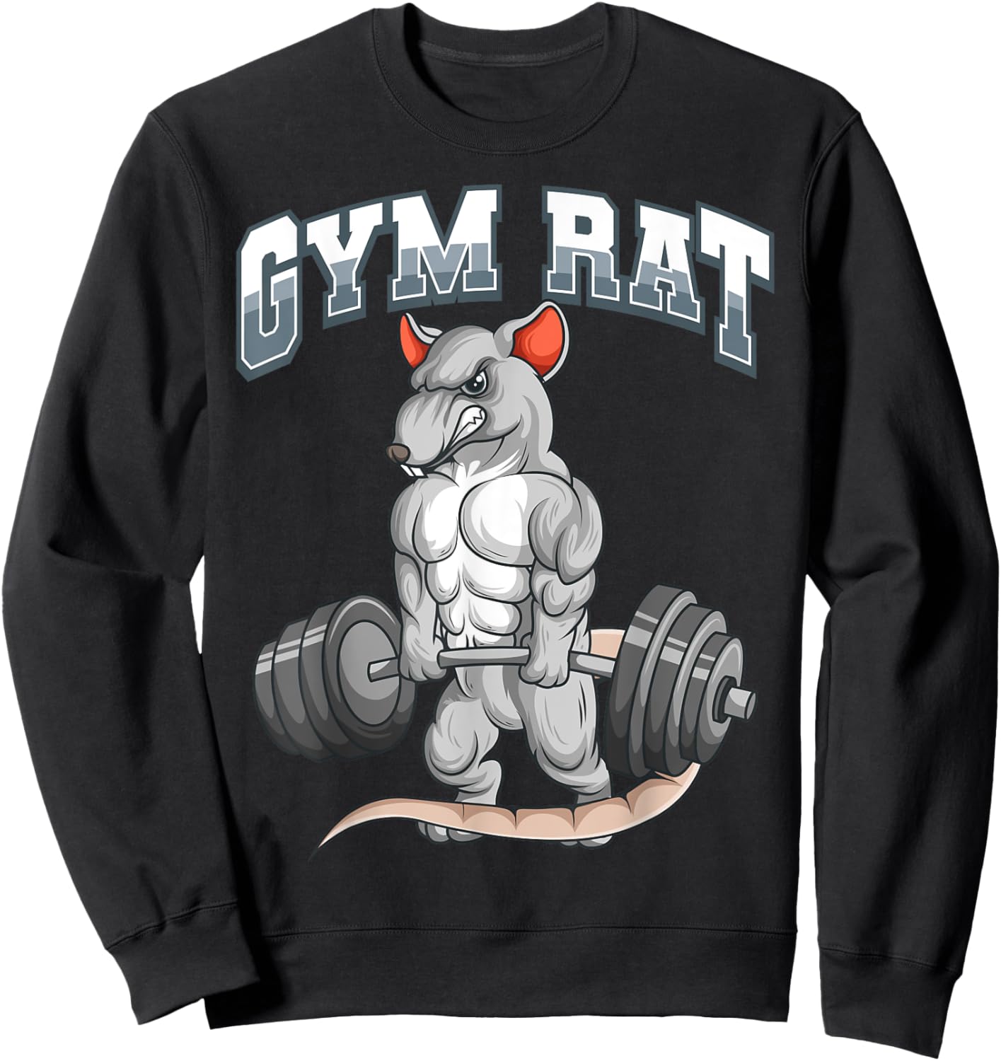 Gym Rat Fitness Bodybuilding Sweatshirt - Sweatshirt | Black