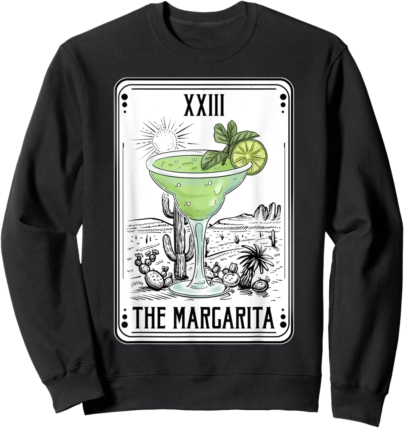 Drinking Tarot Card Margarita Tarot Meaning Bridesmaid Sweatshirt - Sweatshirt | Black