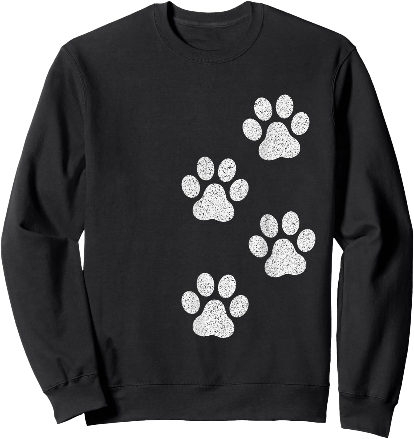 Paw Print Dog Cat Pet Lover Sweatshirt - Sweatshirt | Black