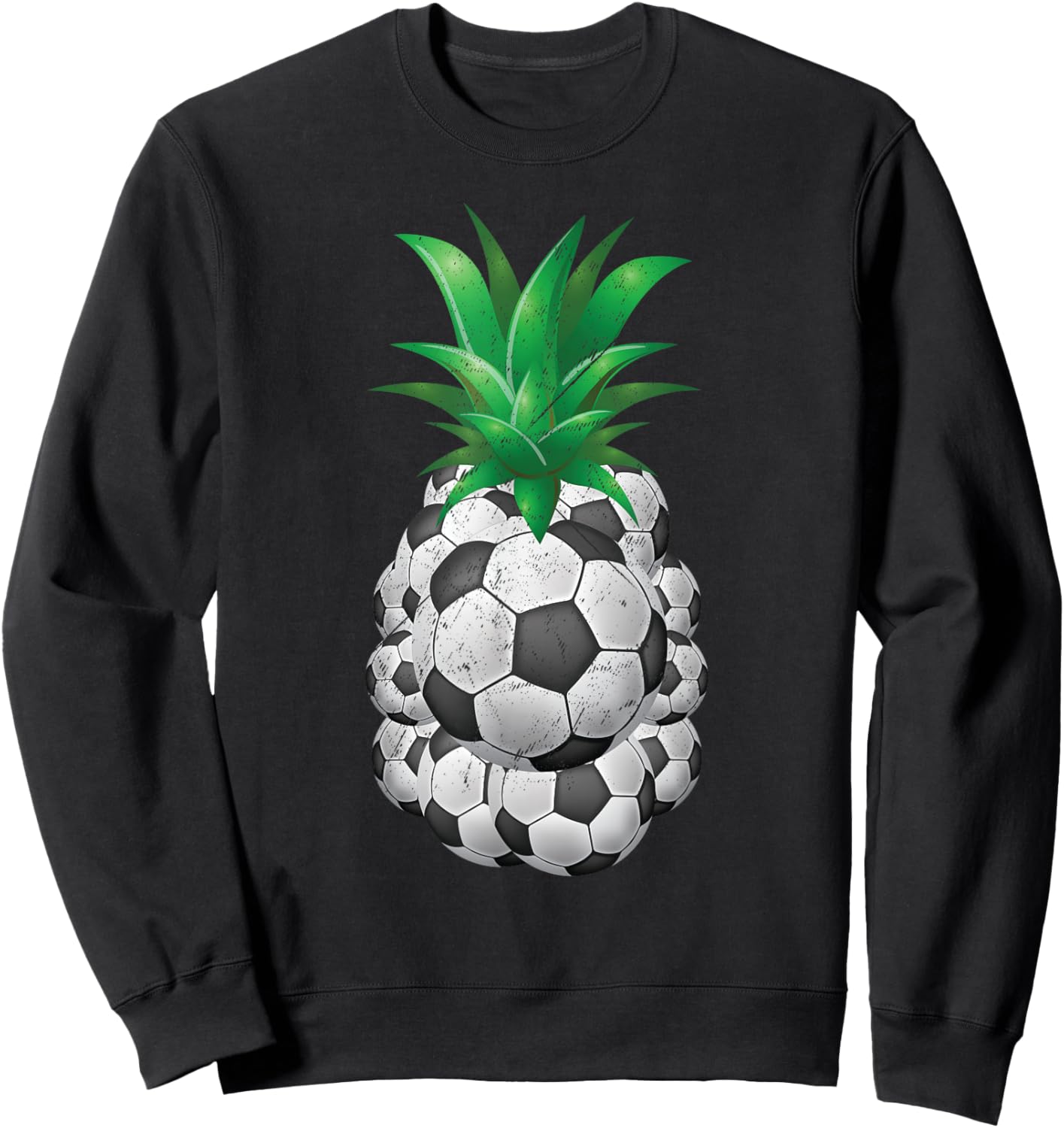 Funny Sarcastic Hawaiian Aloha Beach Pineapple Soccer Women Kids Sweatshirt - Sweatshirt | Black