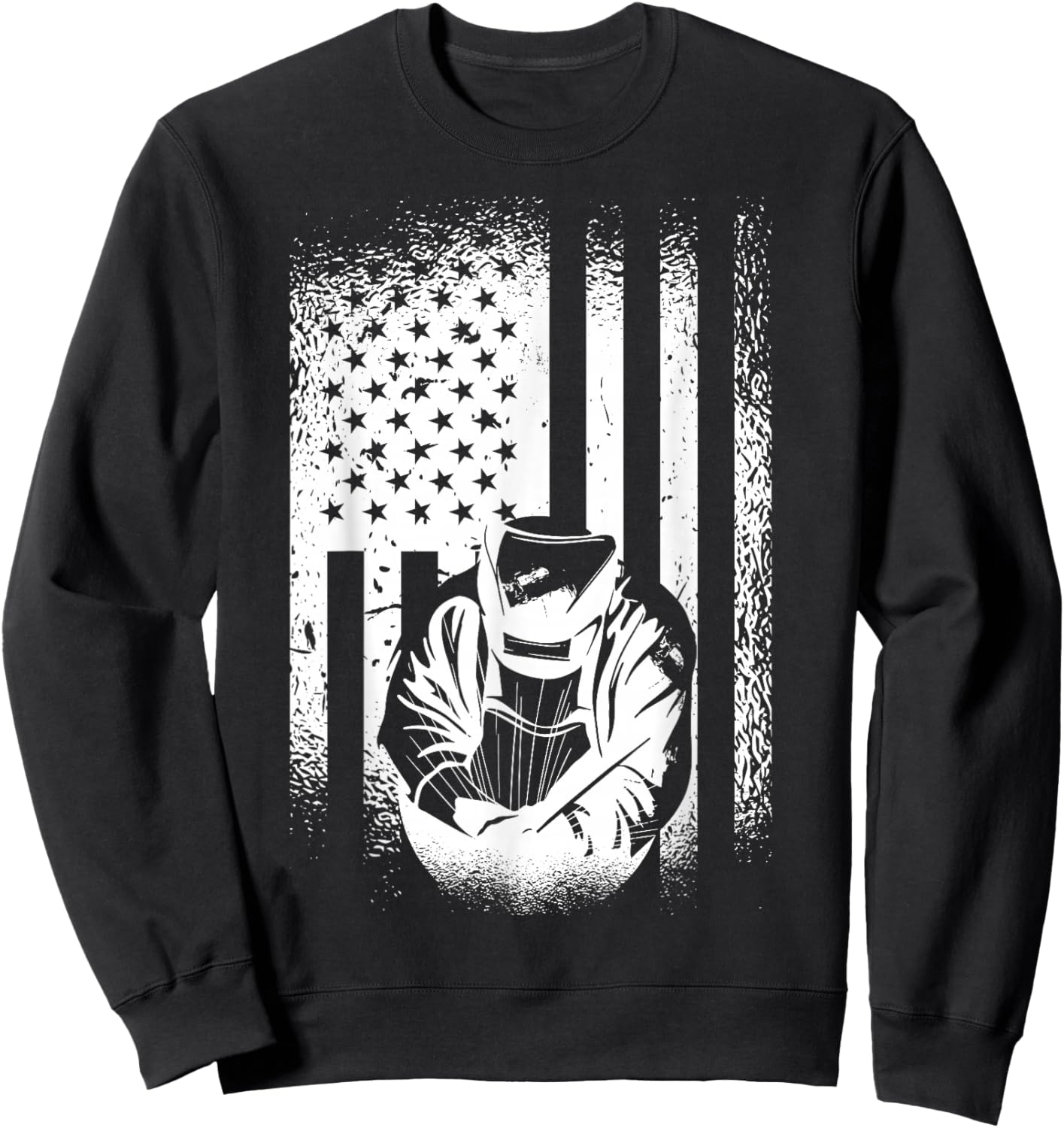 American Flag Welder Patriotic Welder Men's Welding Gift Sweatshirt - Sweatshirt | Black