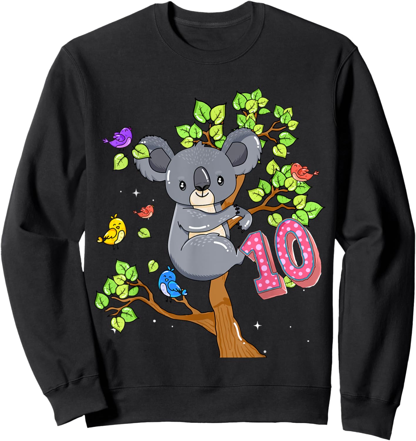 Koala Bear 10th Birthday Girl 10 Year Old Birthday Koalas Bd Sweatshirt - Sweatshirt | Black