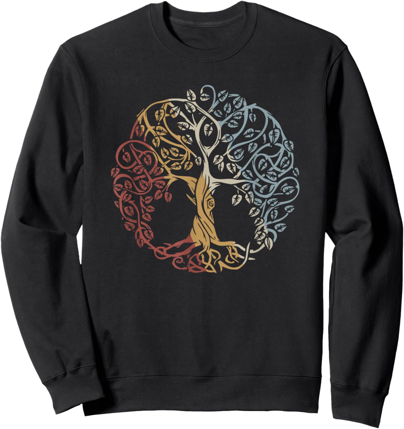 Tree Of Life Retro Style Vintage Sweatshirt - Sweatshirt | Black