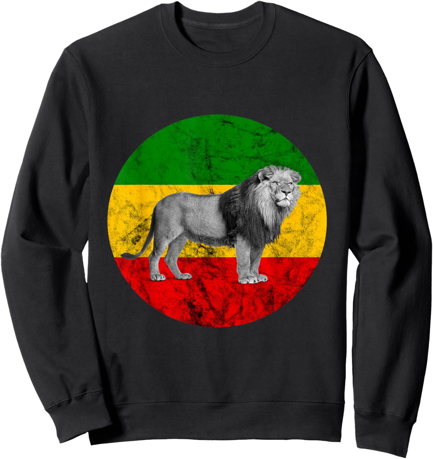 Rasta Reggae Lion Of Judah Rastafarian Lover Jamaican Pride Sweatshirt - Sweatshirt | Black