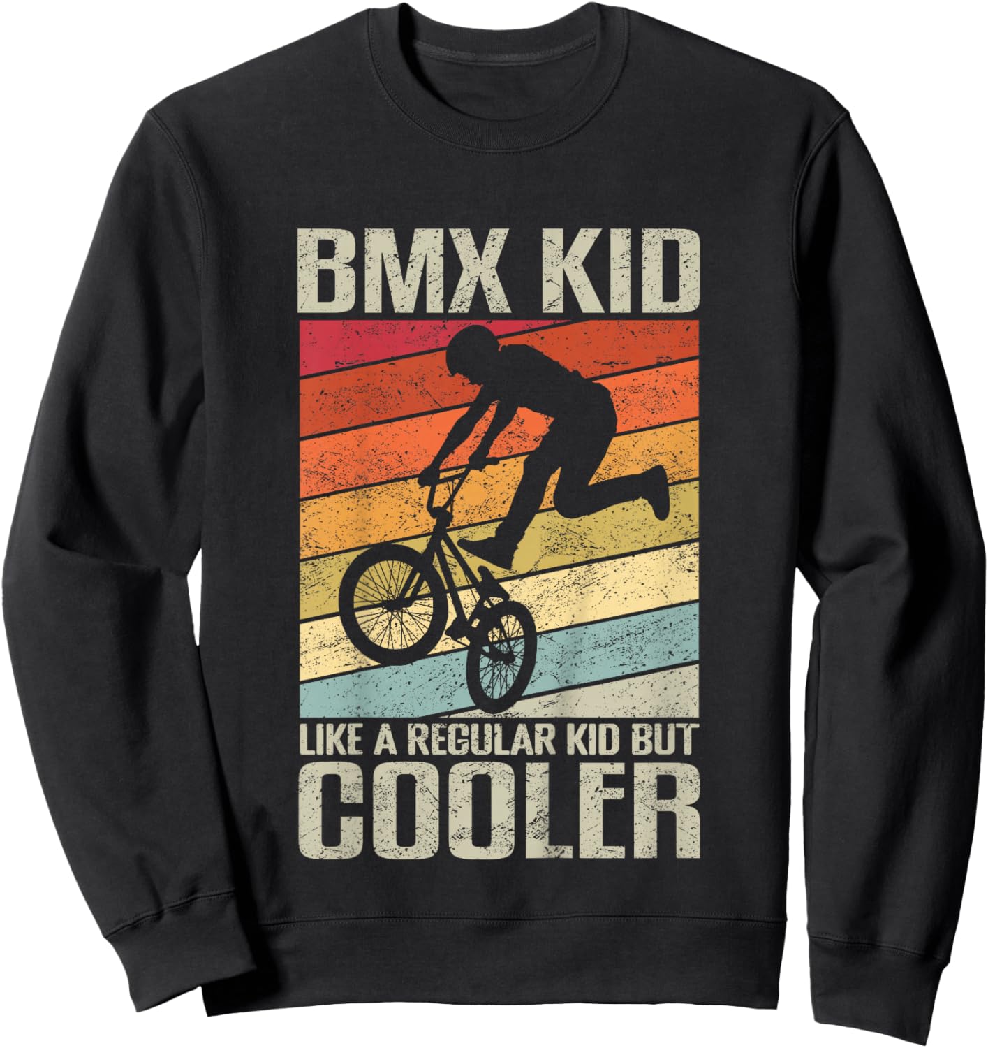 Kids BMX Gift BMX Shirt for Kids & Bikes BMX Stunt Sweatshirt - Sweatshirt | Black