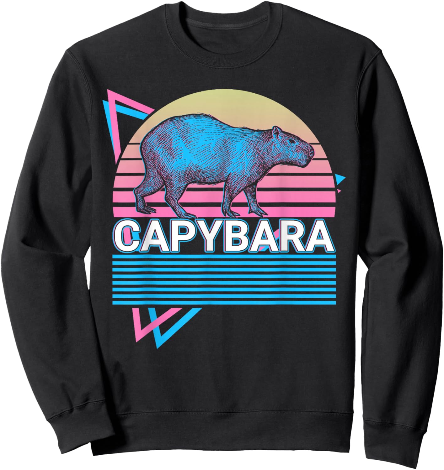 Capybara Retro Sweatshirt - Sweatshirt | Black