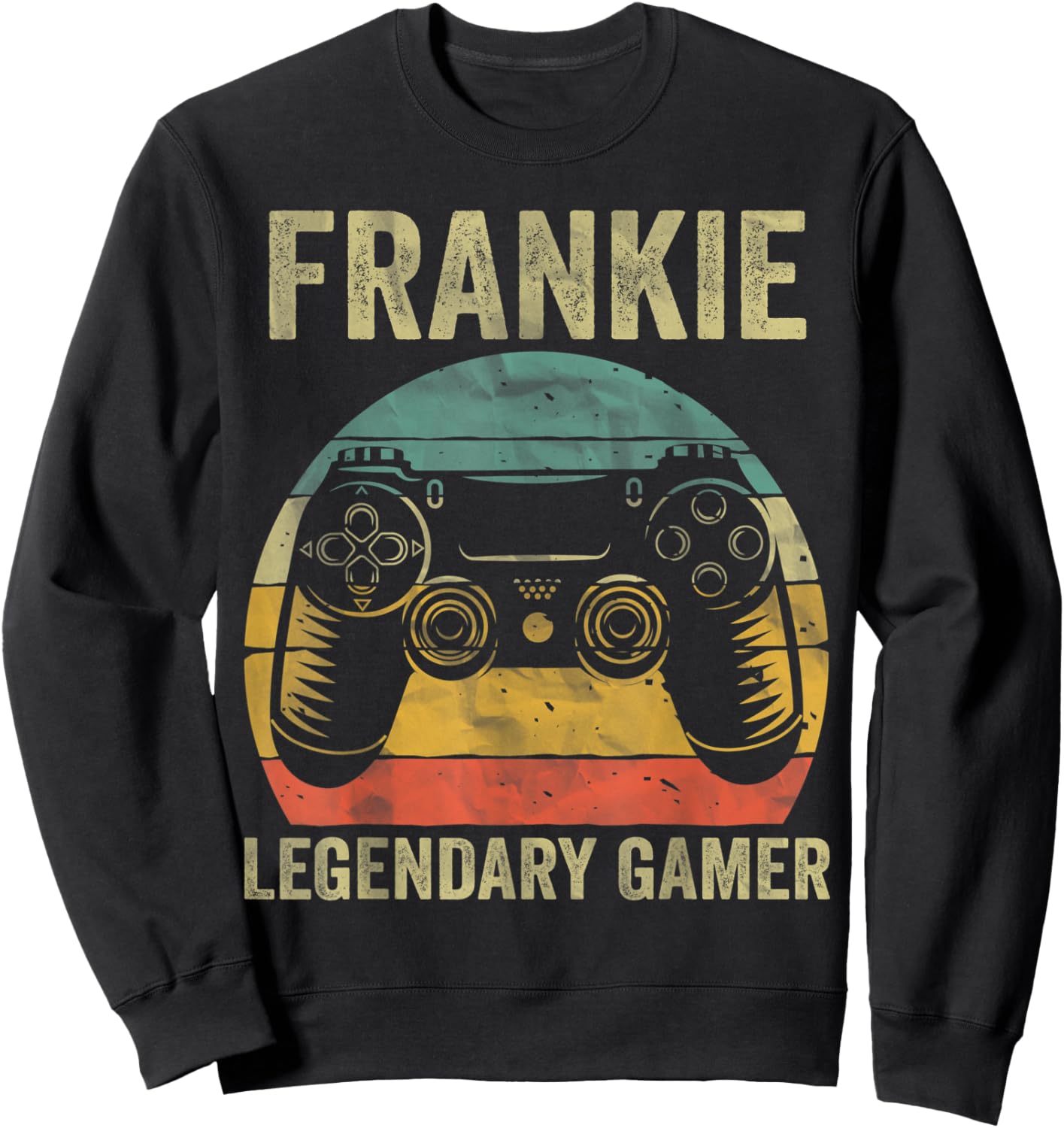 Personalized Legendary Gamer Shirt Frankie Name Video Gamer Sweatshirt - Sweatshirt | Black