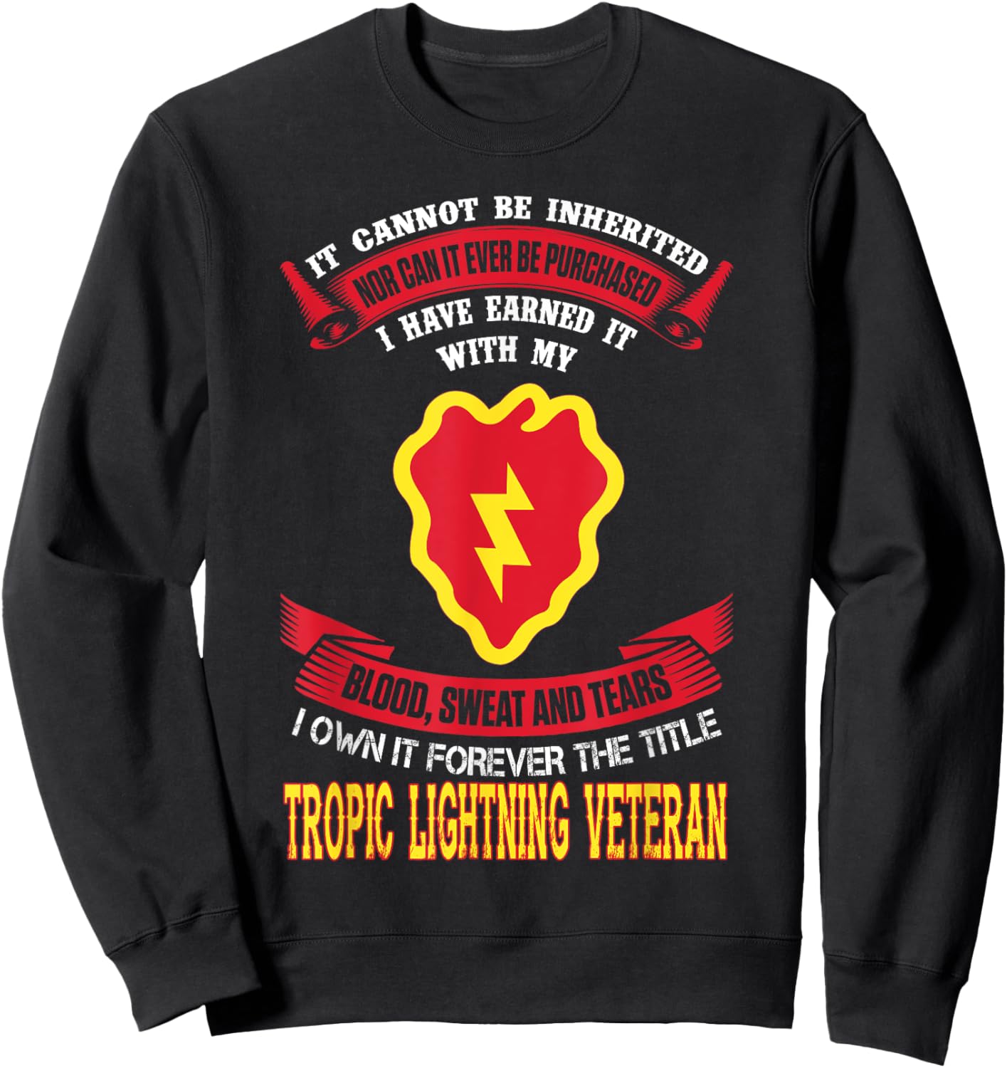 Blood, Sweat And Tears Tropic Lighting Veteran Sweatshirt - Sweatshirt | Black