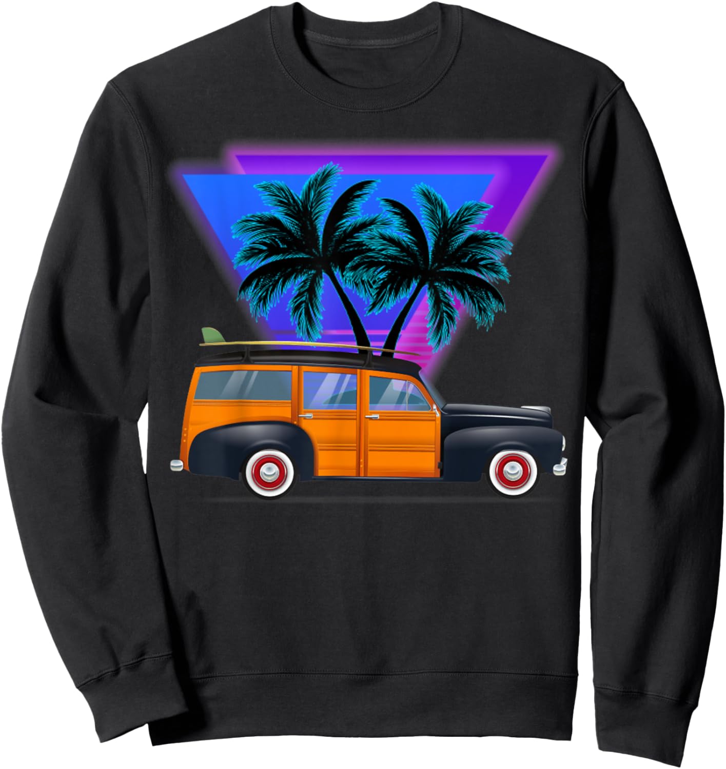 Beautiful woody surf wagon , Great and Boys Sweatshirt - Sweatshirt | Black