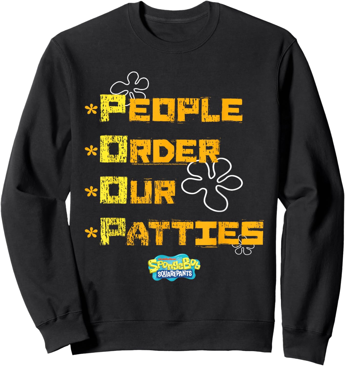 SpongeBob SquarePants People Order Our Patties Sweatshirt - Sweatshirt | Black
