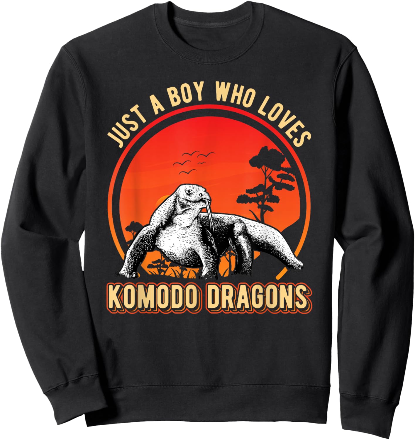 Just a Boy who loves Komodo Dragons Komodo Dragons Sweatshirt - Sweatshirt | Black