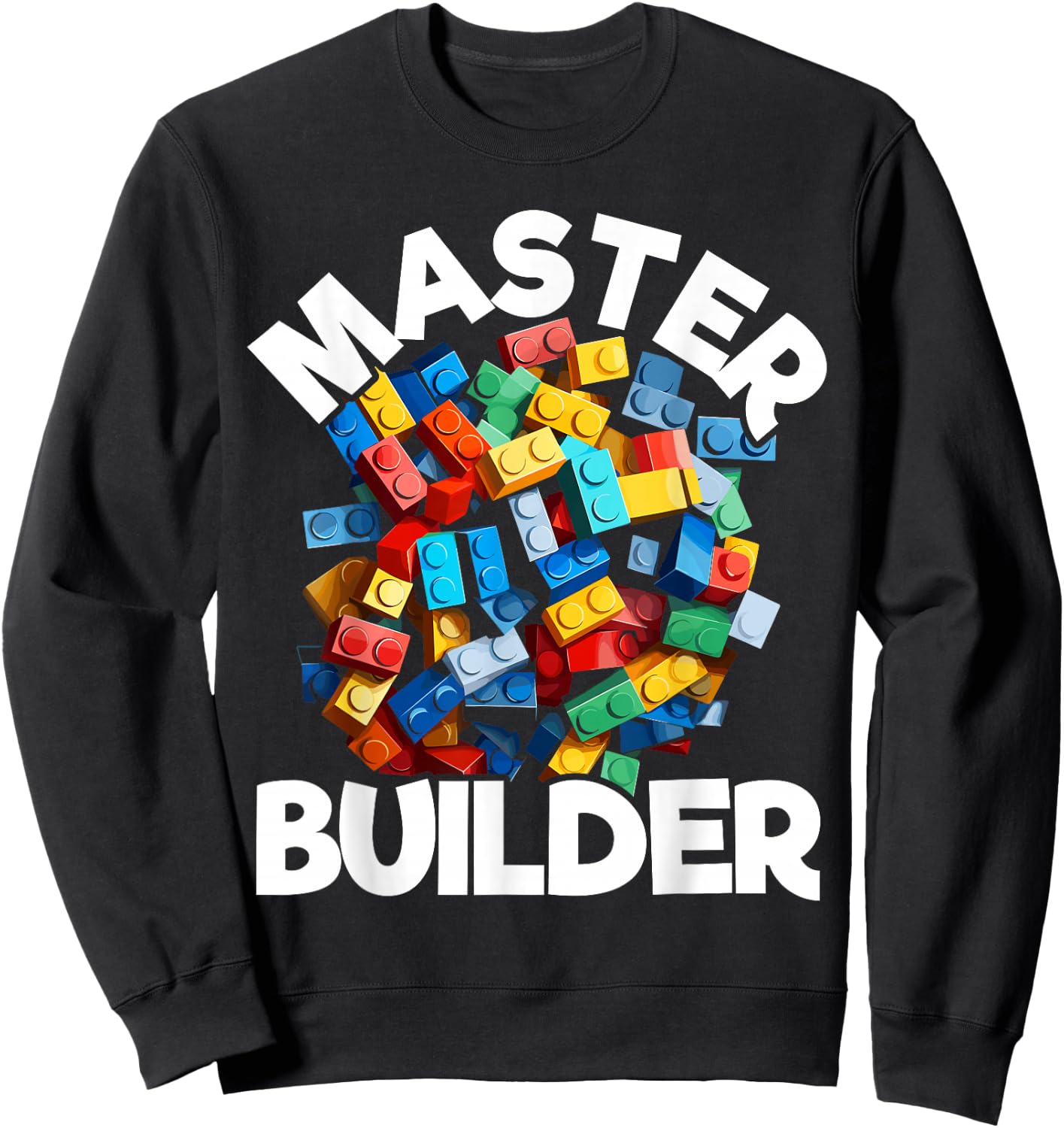 Master Builder Bricks Blocks Play Toys Sweatshirt - Sweatshirt | Black