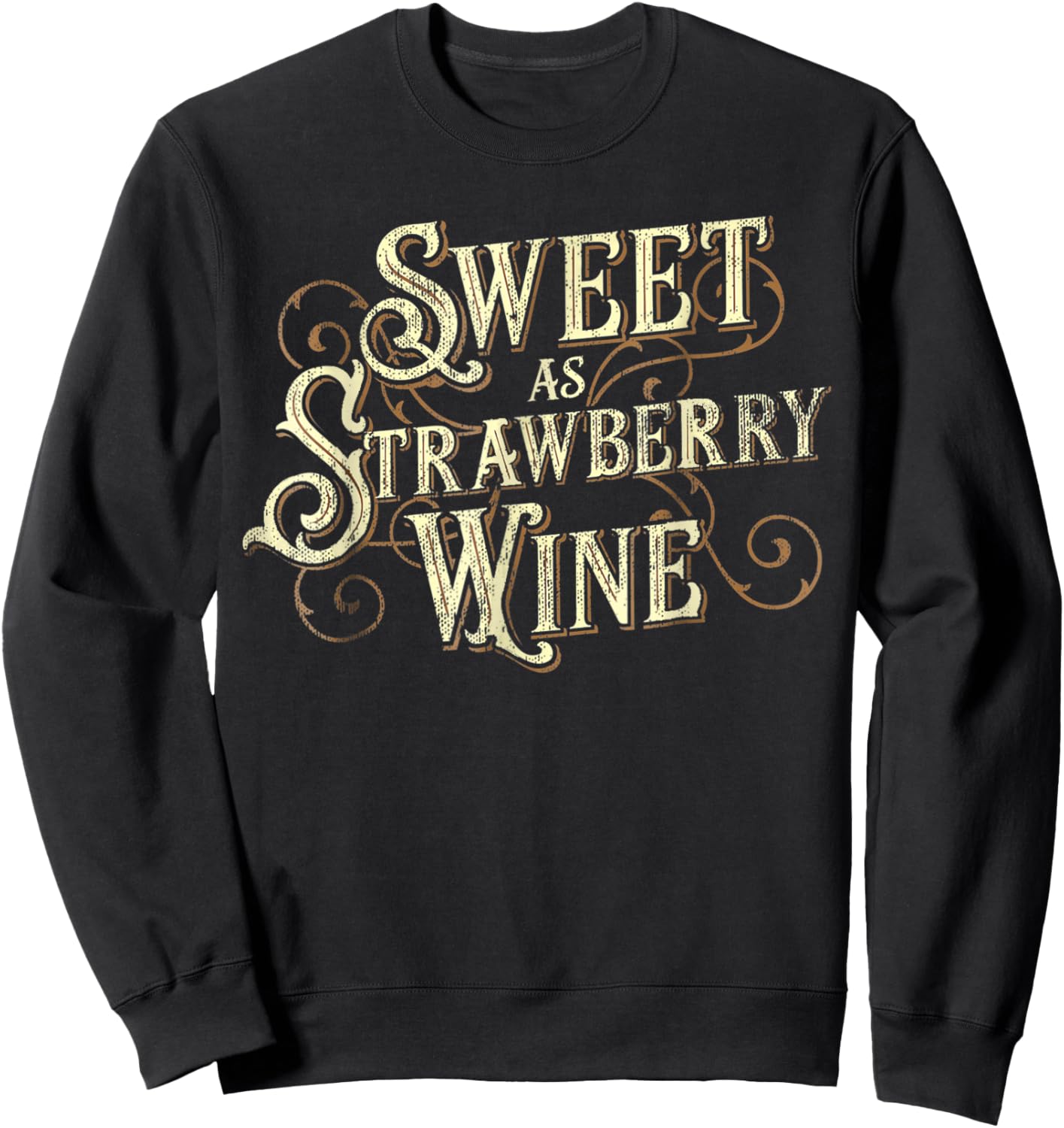 Sweet as Strawberry Wine ladies designer Country Sweatshirt - Sweatshirt | Black
