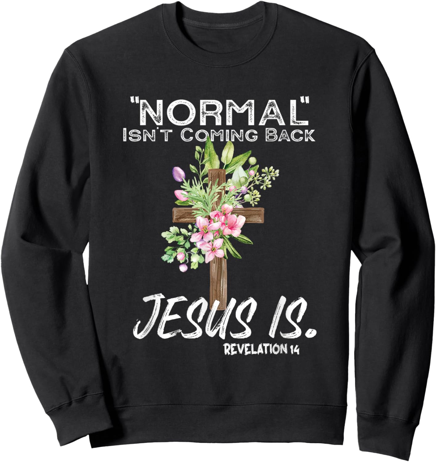 Normal Isn't Coming Back Jesus Is Sweatshirt - Sweatshirt | Black