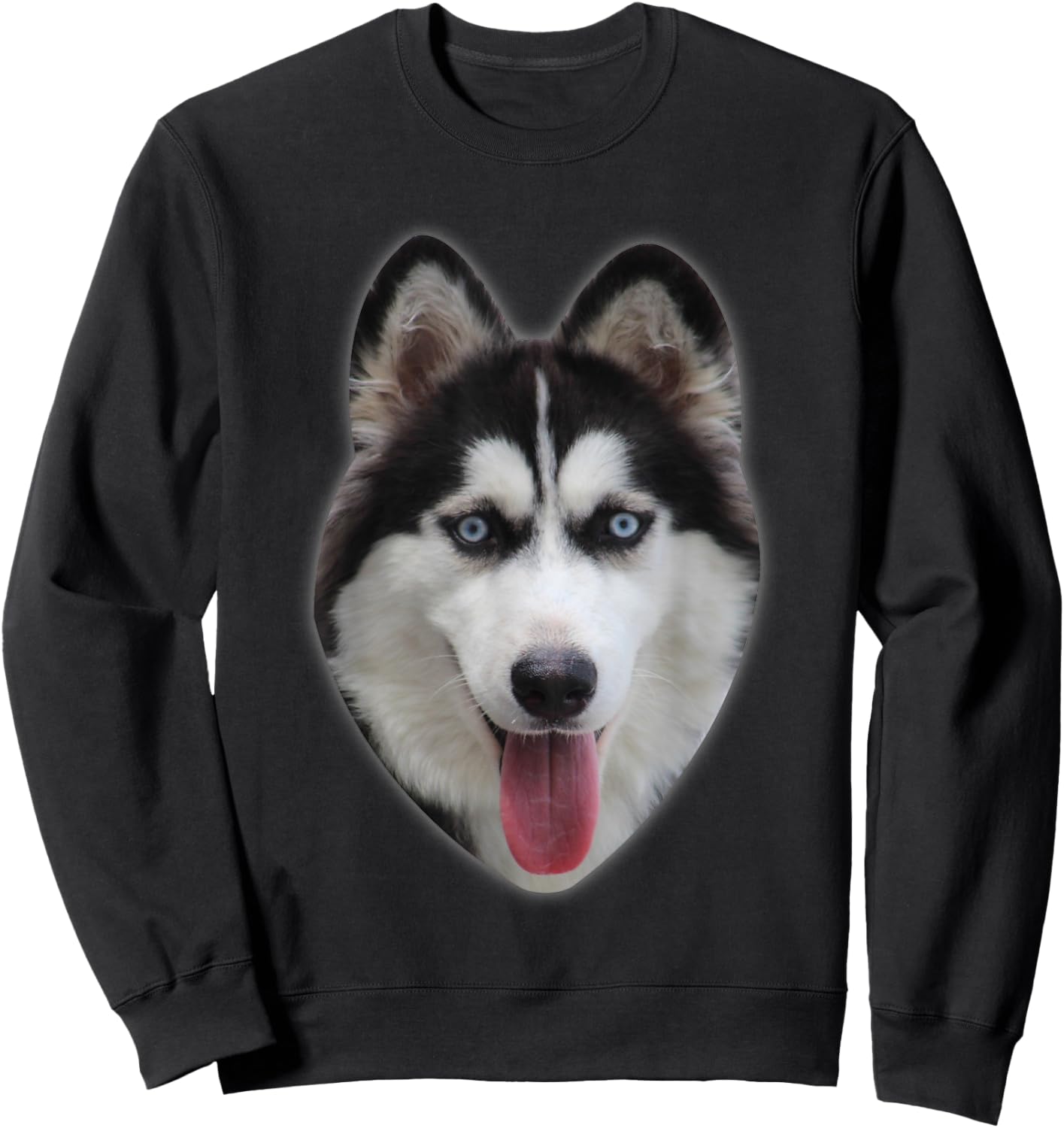 Siberian Husky Designs Siberian Husky - Men's Adult Black Short Sleeve Classic Fit - Small Sweatshirt - Sweatshirt | Black