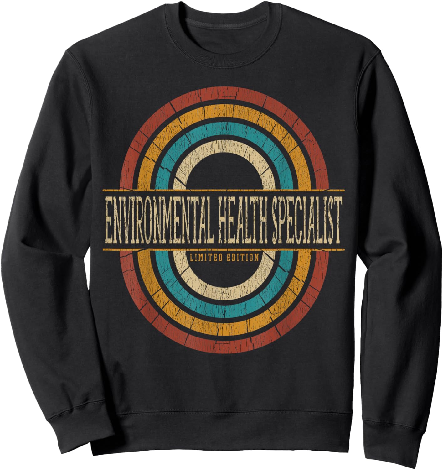 Environmental Health Specialist Vintage Retro Sweatshirt - Sweatshirt | Black
