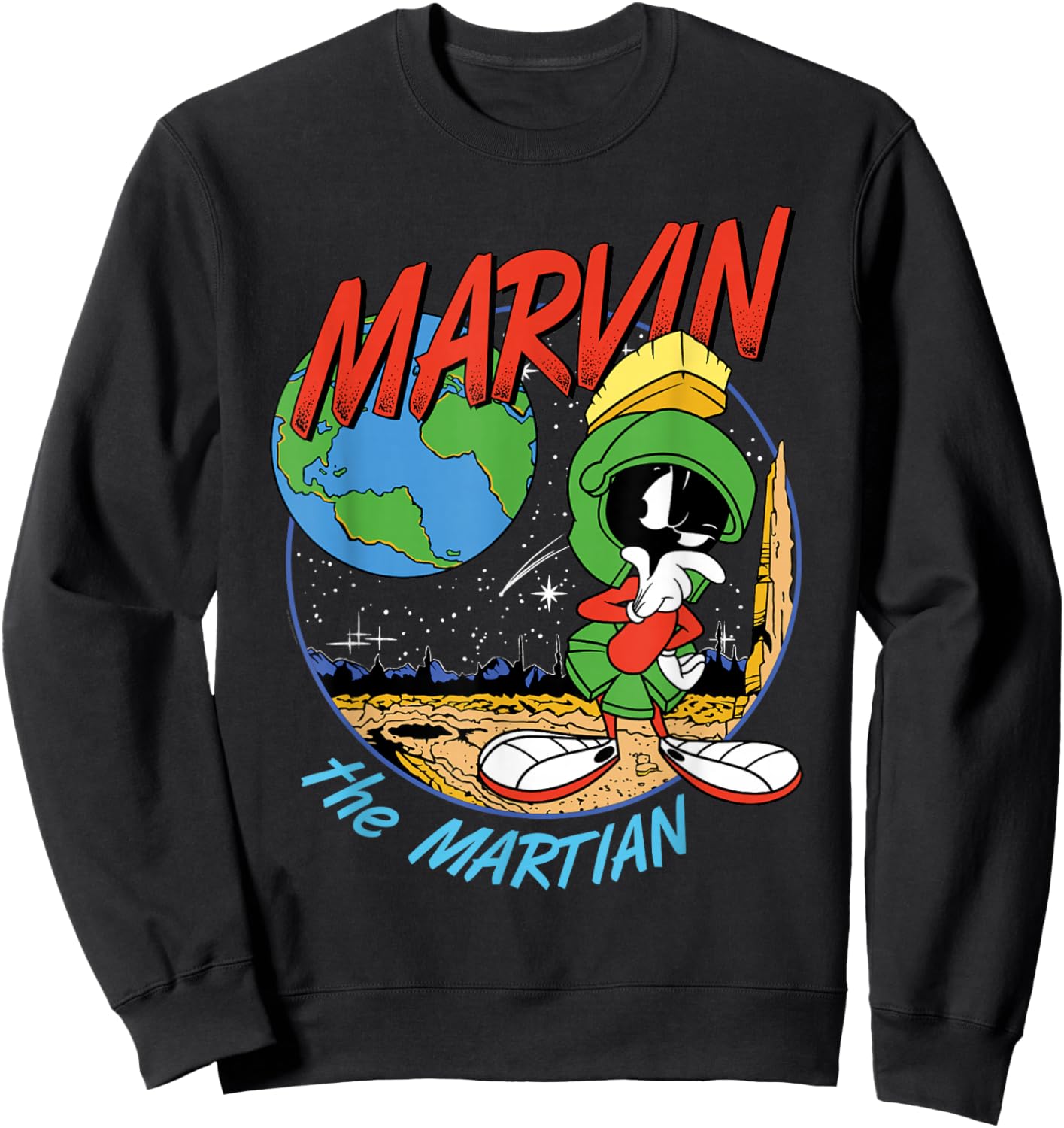 Marvin The Martian Space Sweatshirt - Sweatshirt | Black