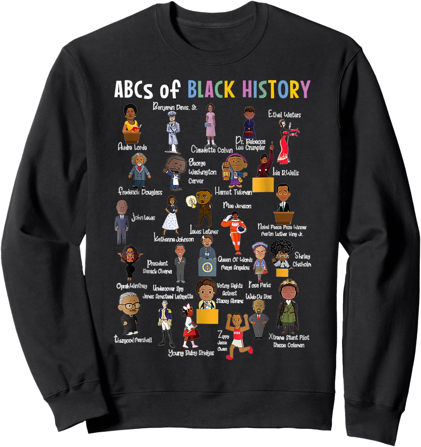Abcs of Black History Month Juneteenth Day Black Men Women Sweatshirt - Sweatshirt | Black