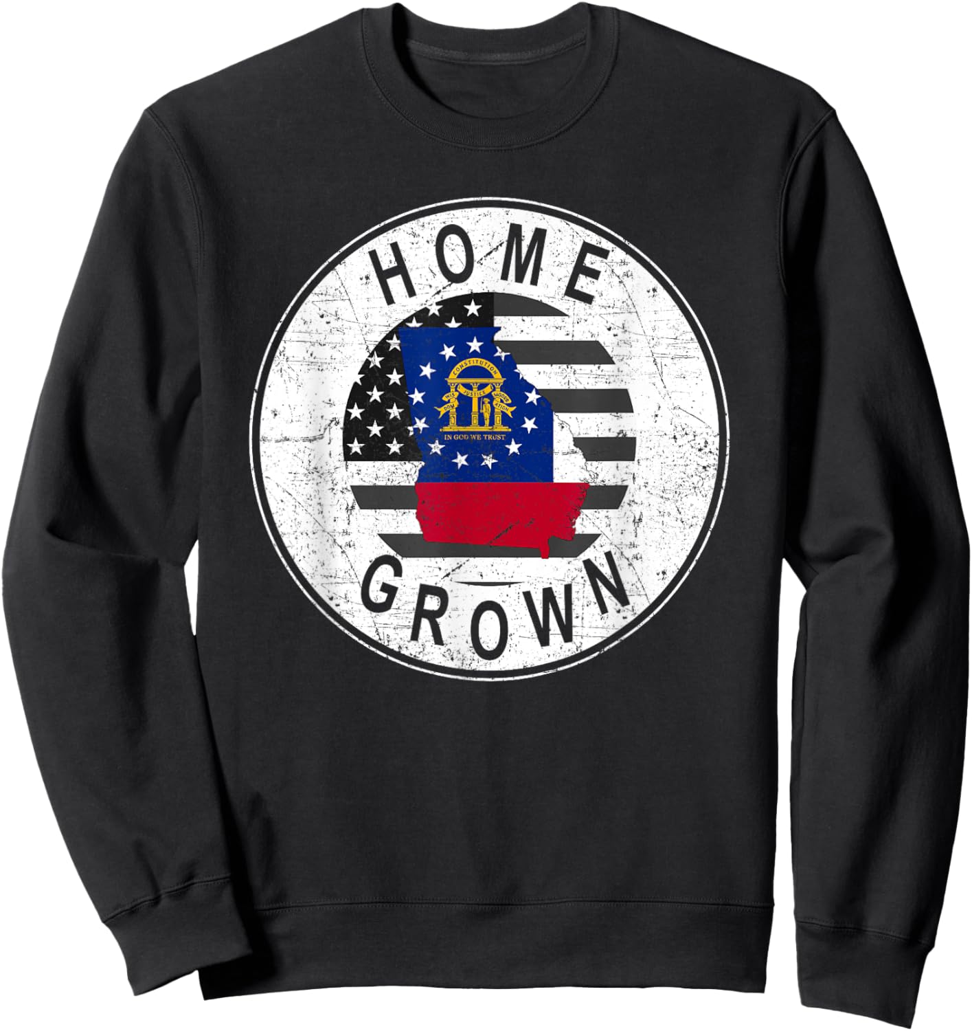 Proud America State Flag US Home Grown Georgia Sweatshirt - Sweatshirt | Black
