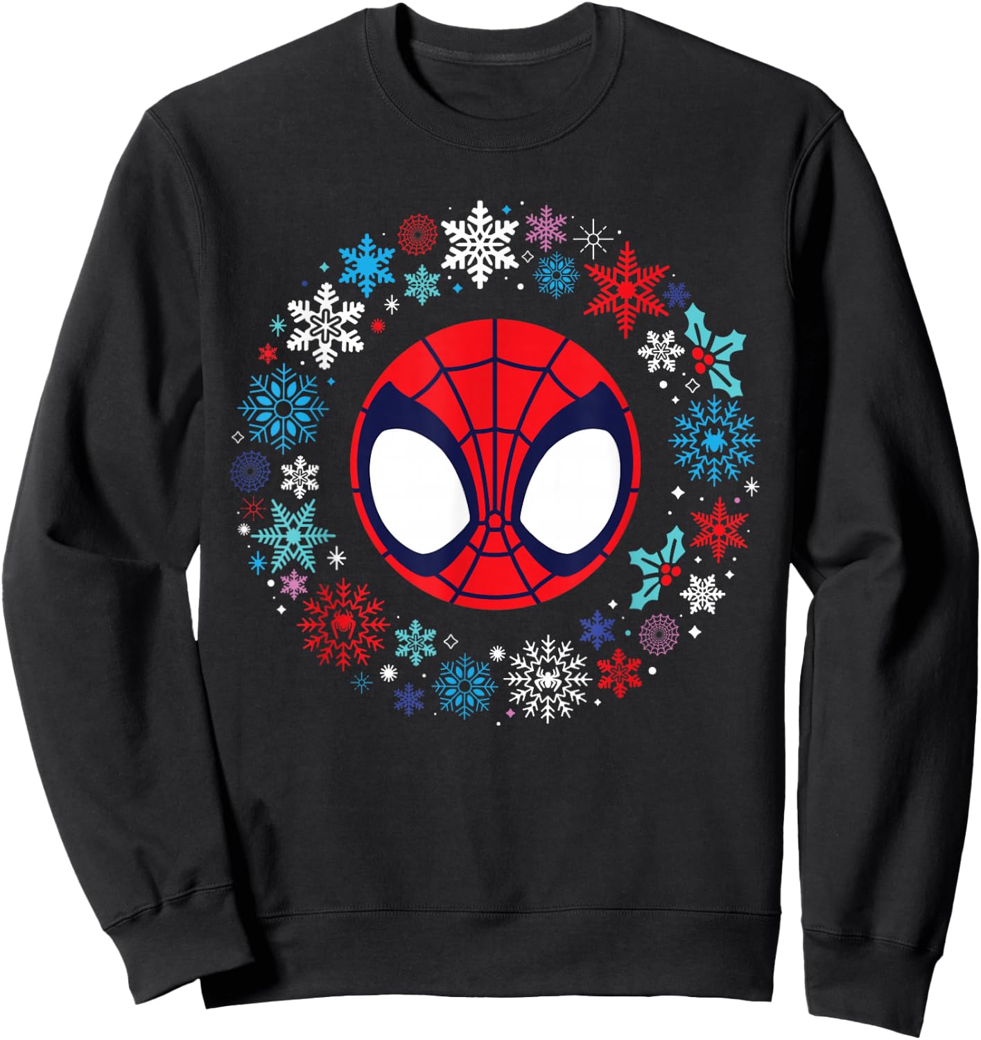 Marvel Spidey and His Amazing Friends Christmas Wreath Sweatshirt - Sweatshirt | Black