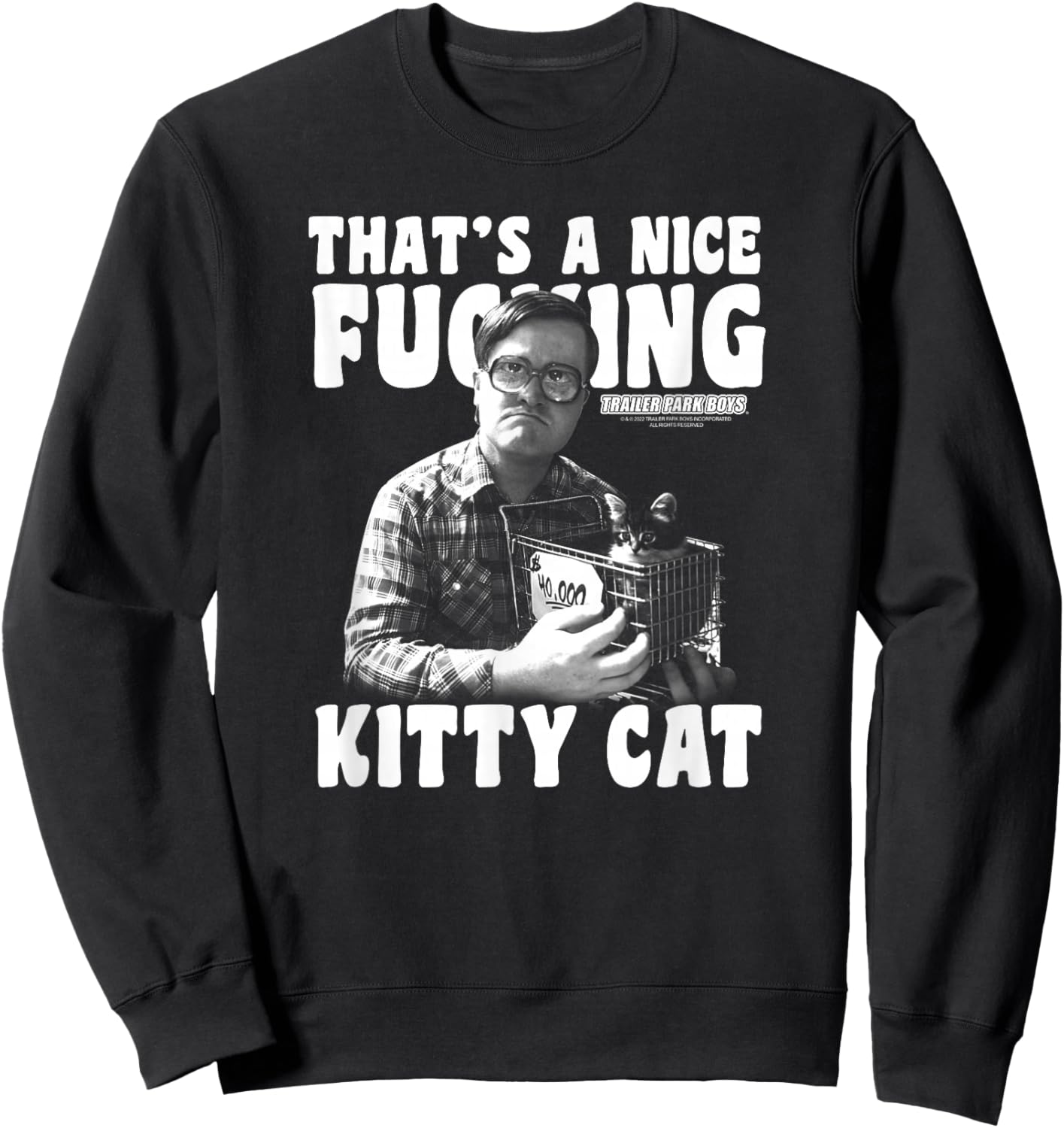 Trailer Park Boys Bubbles Kitty Cat Sweatshirt - Sweatshirt | Black