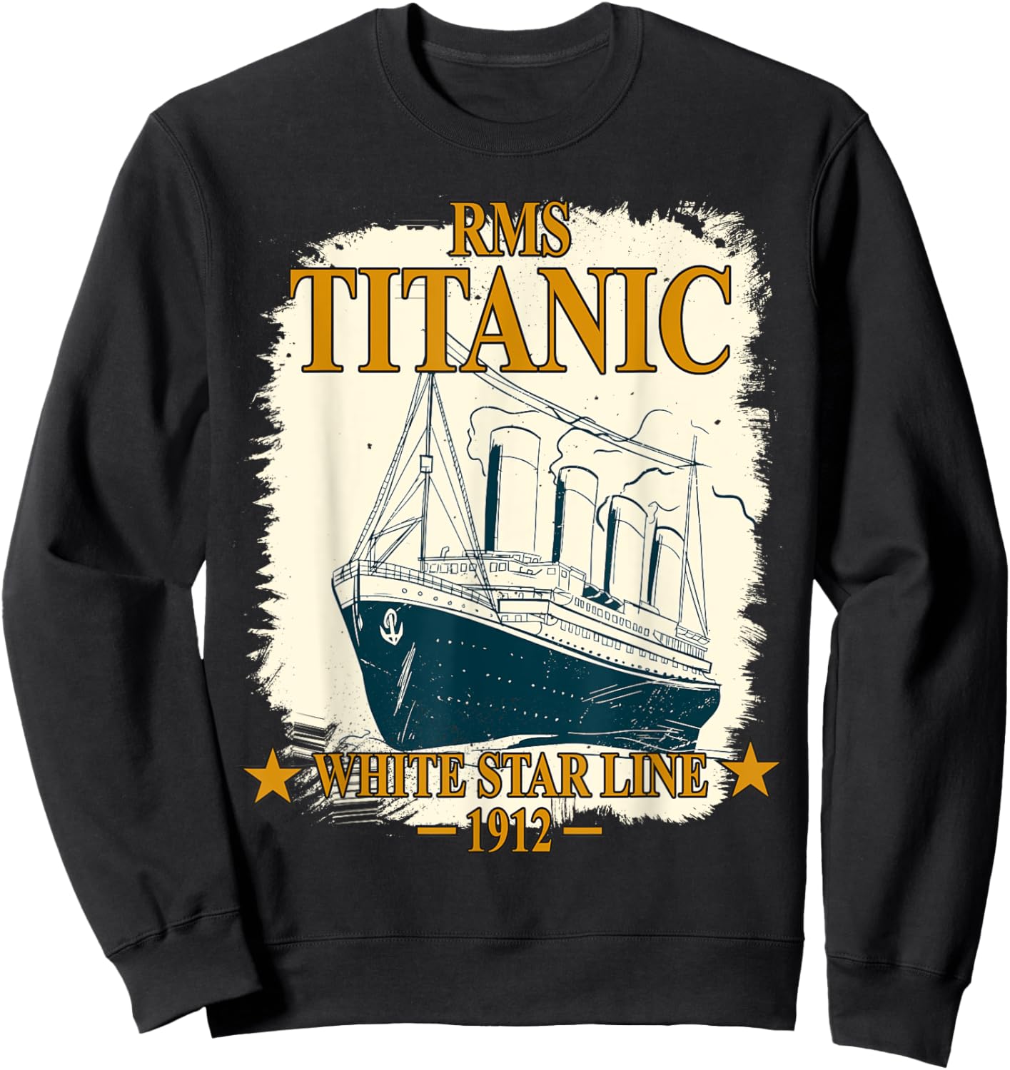 RMS TITANIC White Star Line Cruise Ship Retro Vintage Kids Sweatshirt - Sweatshirt | Black