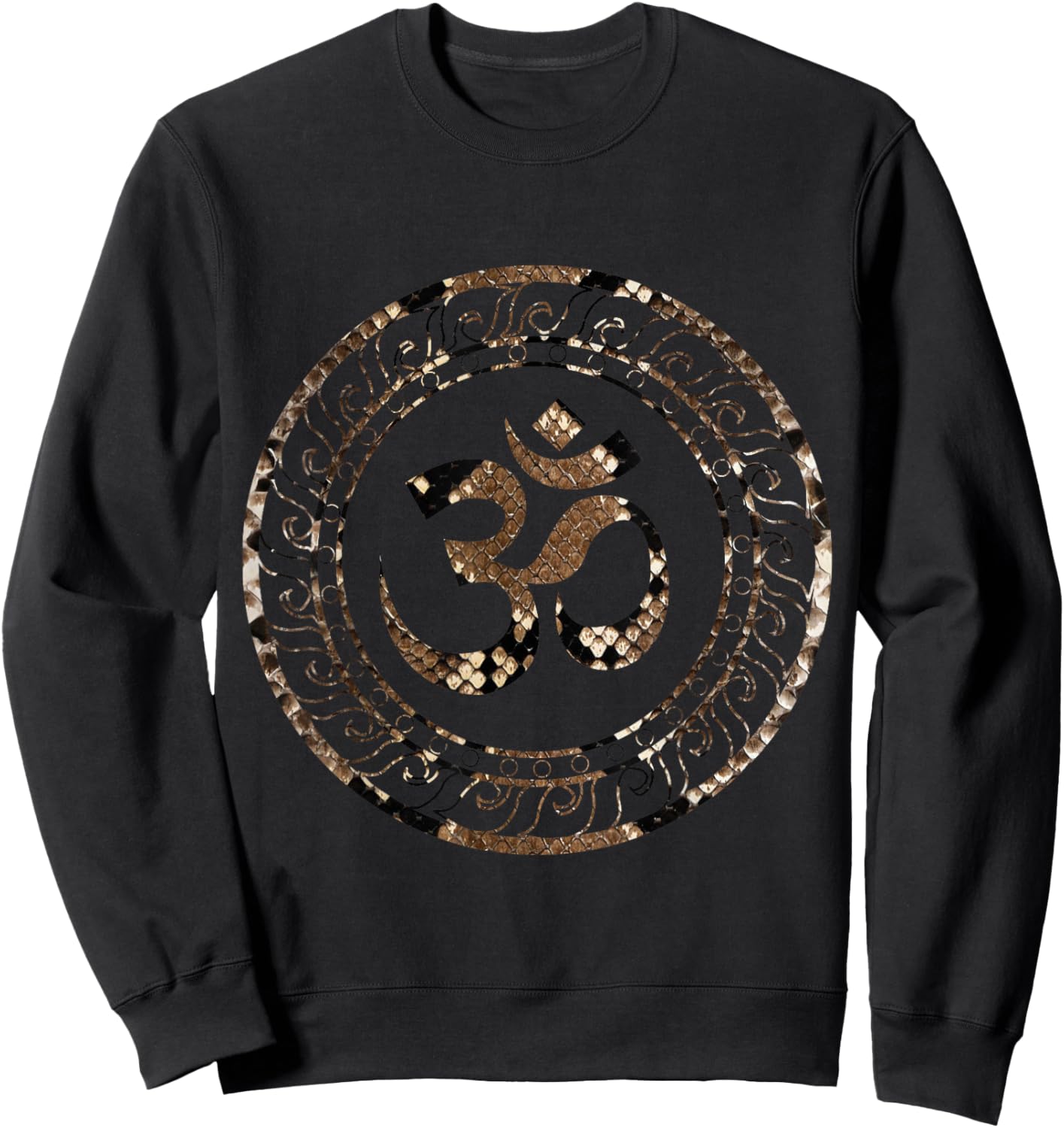 Zen Gift Ideas Om Ohm Aum Spiritual Yoga -Adults Black Short Sleeve Modern Casual Sweatshirt - Sweatshirt | Black