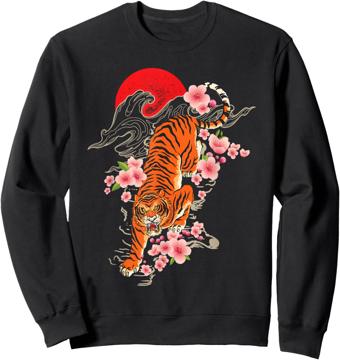 Japanese Tiger - Zoologist Wild Animal Zoo Lover Safari Sweatshirt - Sweatshirt | Black
