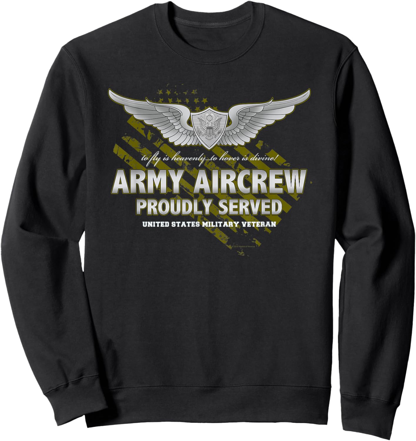Army Aircrew Proudly Served Sweatshirt - Sweatshirt | Black