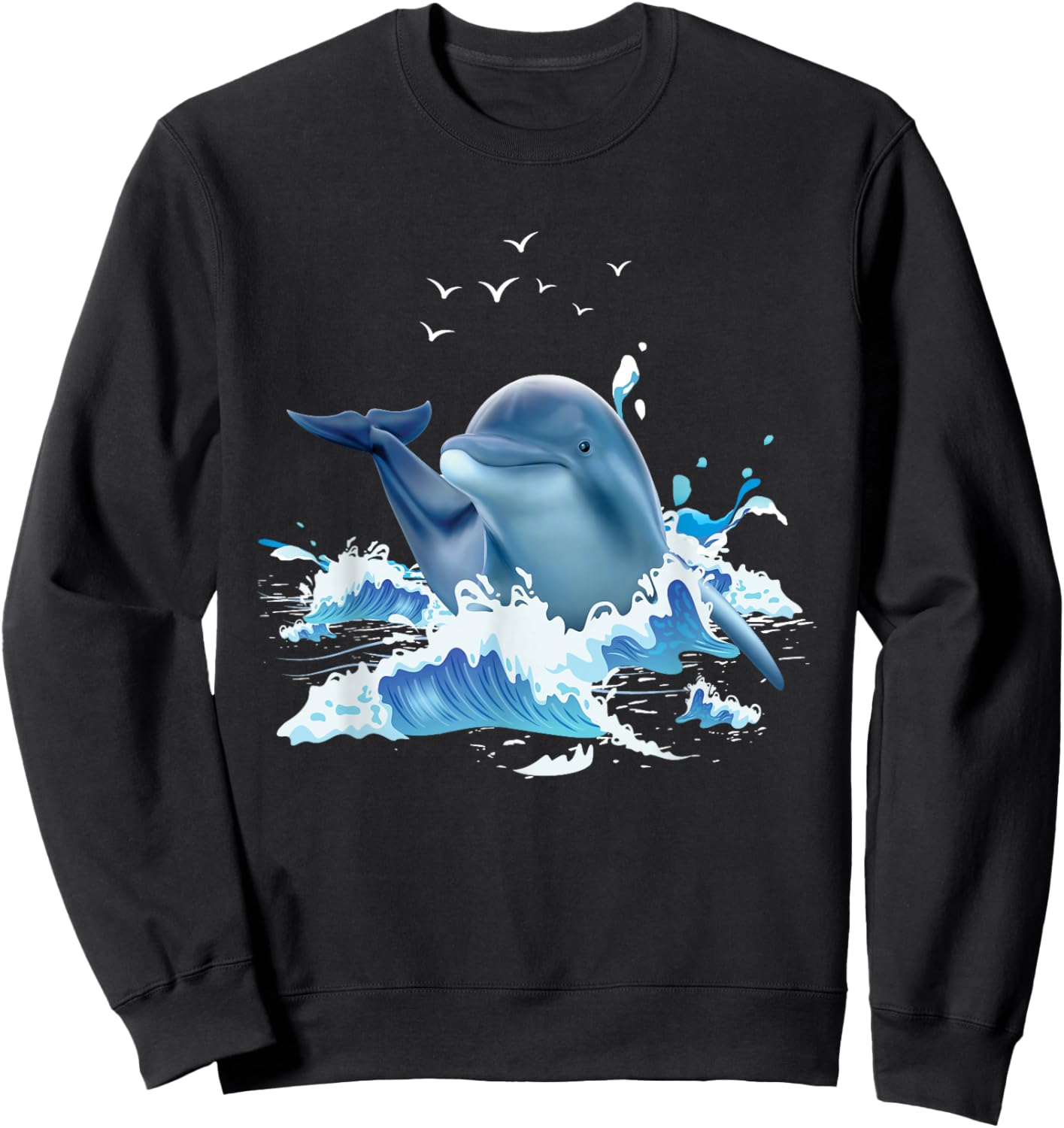 Dolphin Lover Zookeeper Marine Biologist Sea Animal Lover Sweatshirt - Sweatshirt | Black