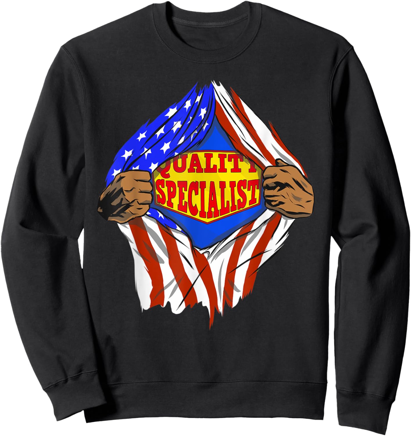 Funny Super Quality Specialist Hero Job Sweatshirt - Sweatshirt | Black