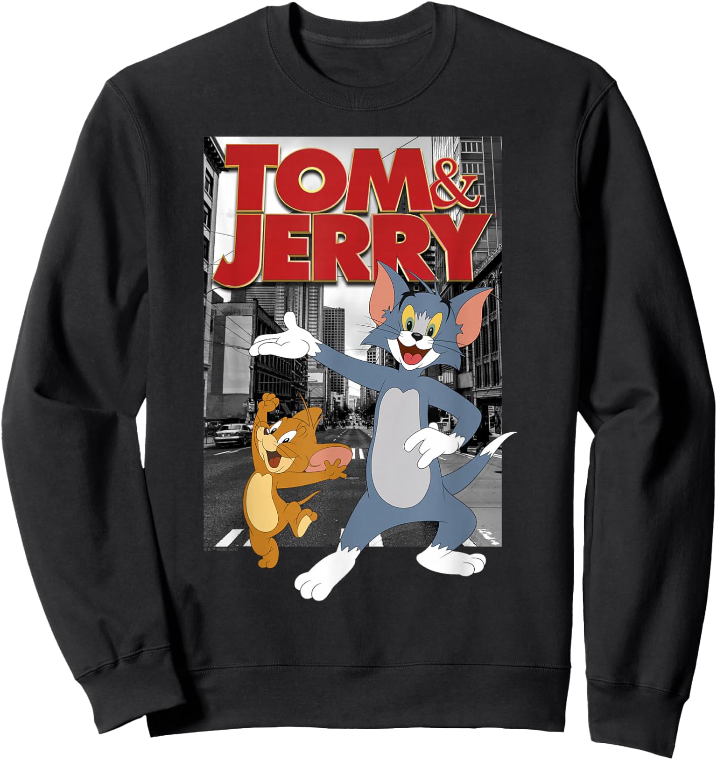 Tom and Jerry in The City Sweatshirt - Sweatshirt | Black